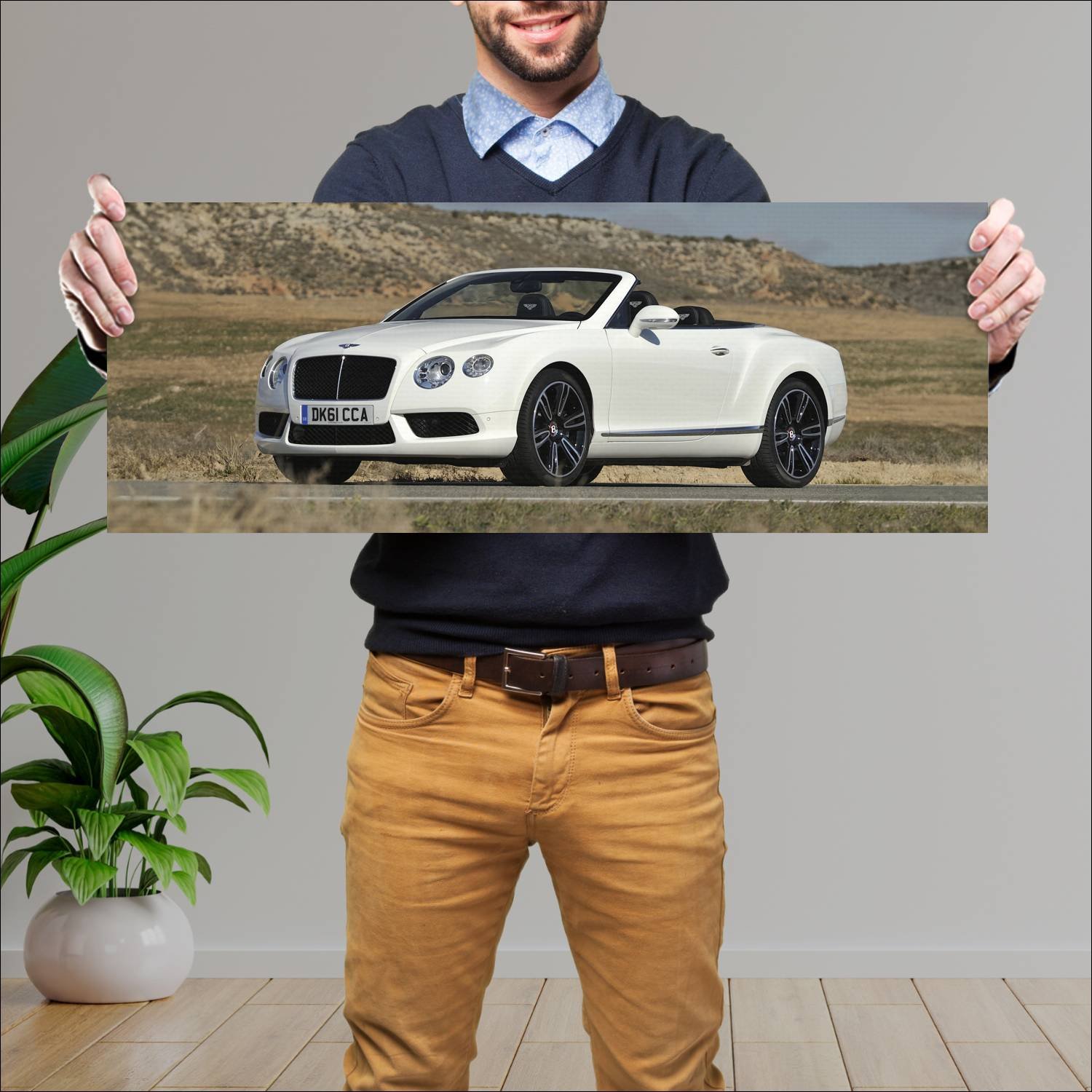 Cuadro grande 30x80cm 2012 bentley continental gt 163 Bentley