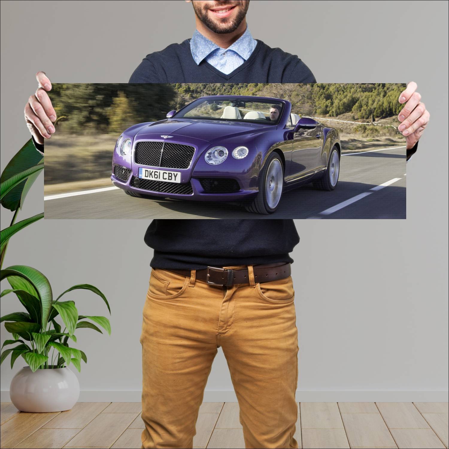 Cuadro grande 30x80cm 2012 bentley continental gt 164 Bentley