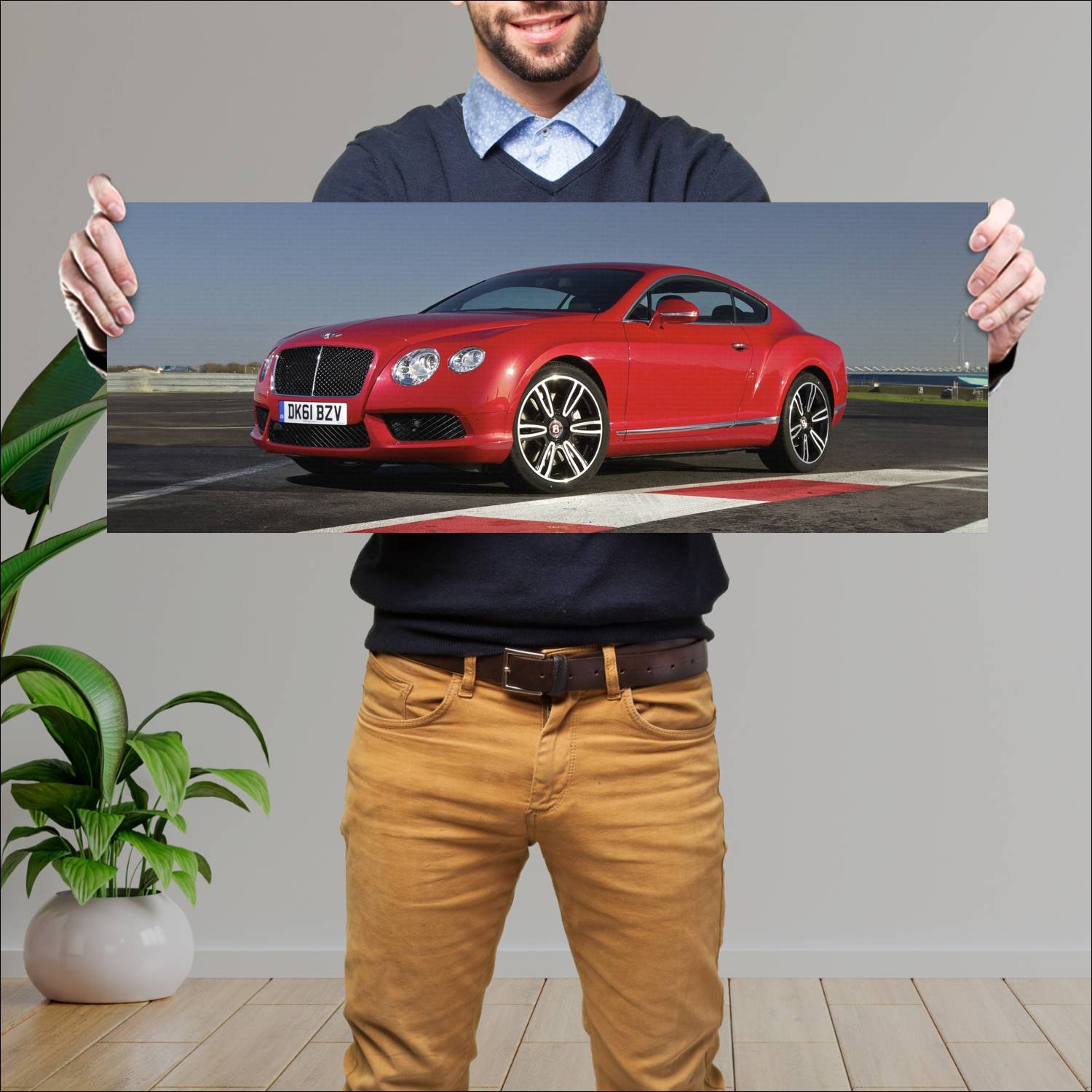 Cuadro grande 30x80cm 2012 bentley continental gt 165 Bentley