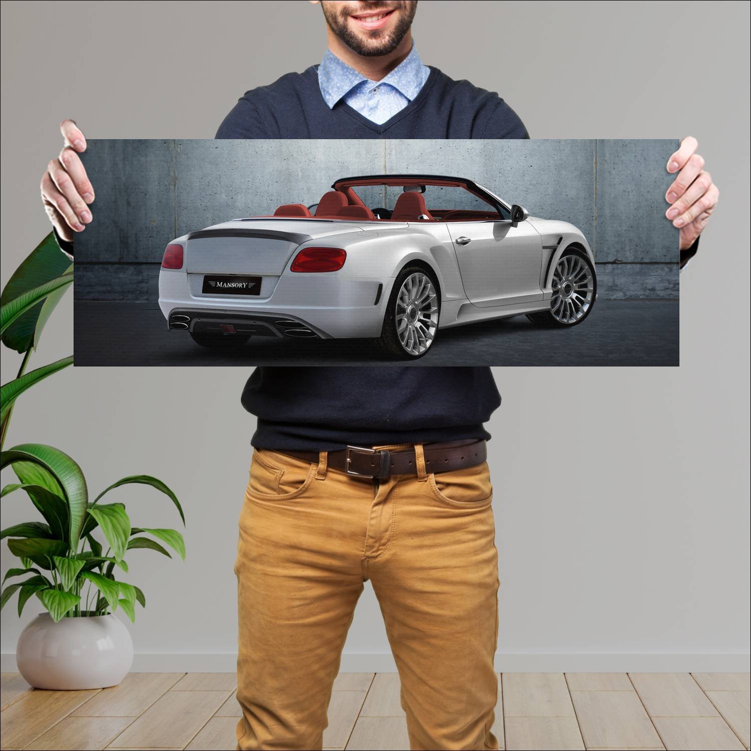 Cuadro grande 30x80cm 2012 bentley continental gtc 167 Bentley
