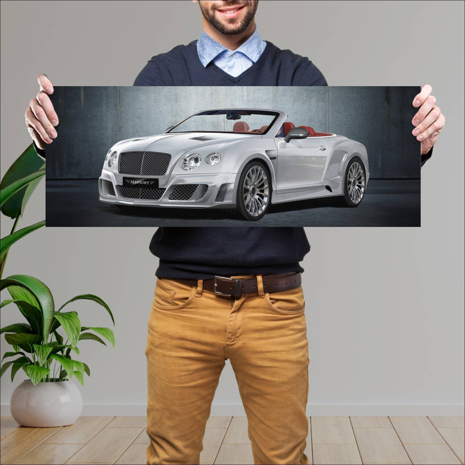 Cuadro grande 30x80cm 2012 bentley continental gtc 168 Bentley