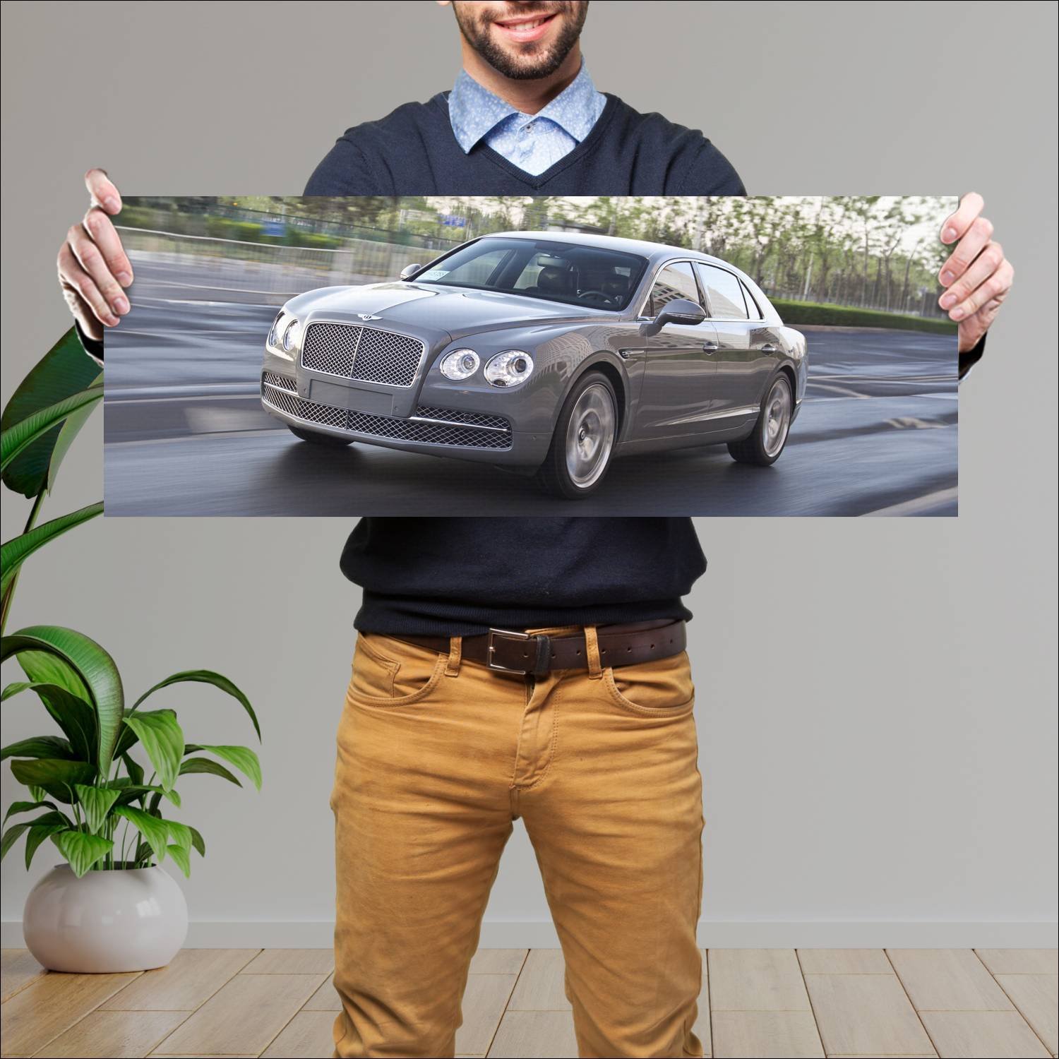 Cuadro grande 30x80cm 2013 bentley flying spur 407 181 Bentley
