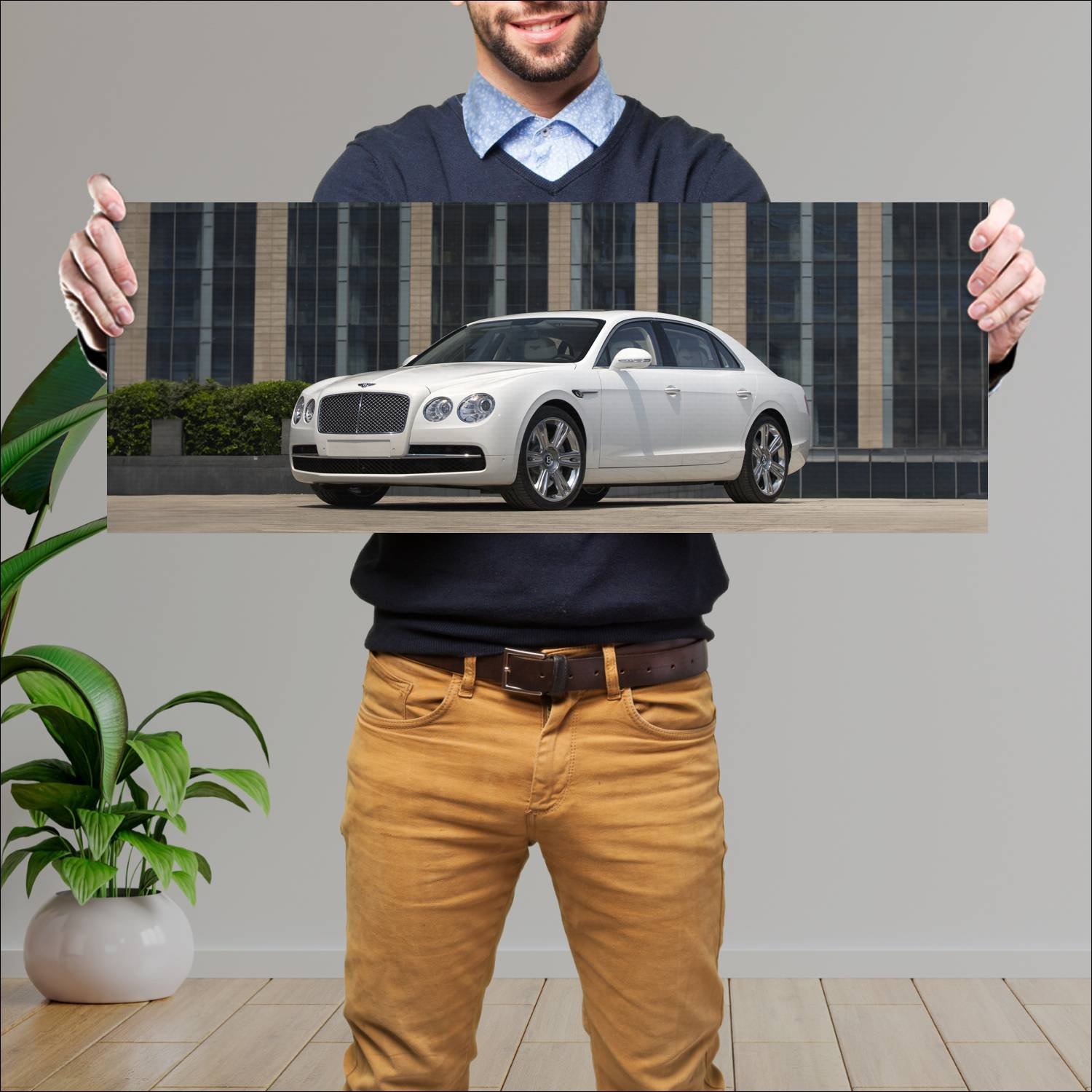 Cuadro grande 30x80cm 2013 bentley flying spur 407 182 Bentley