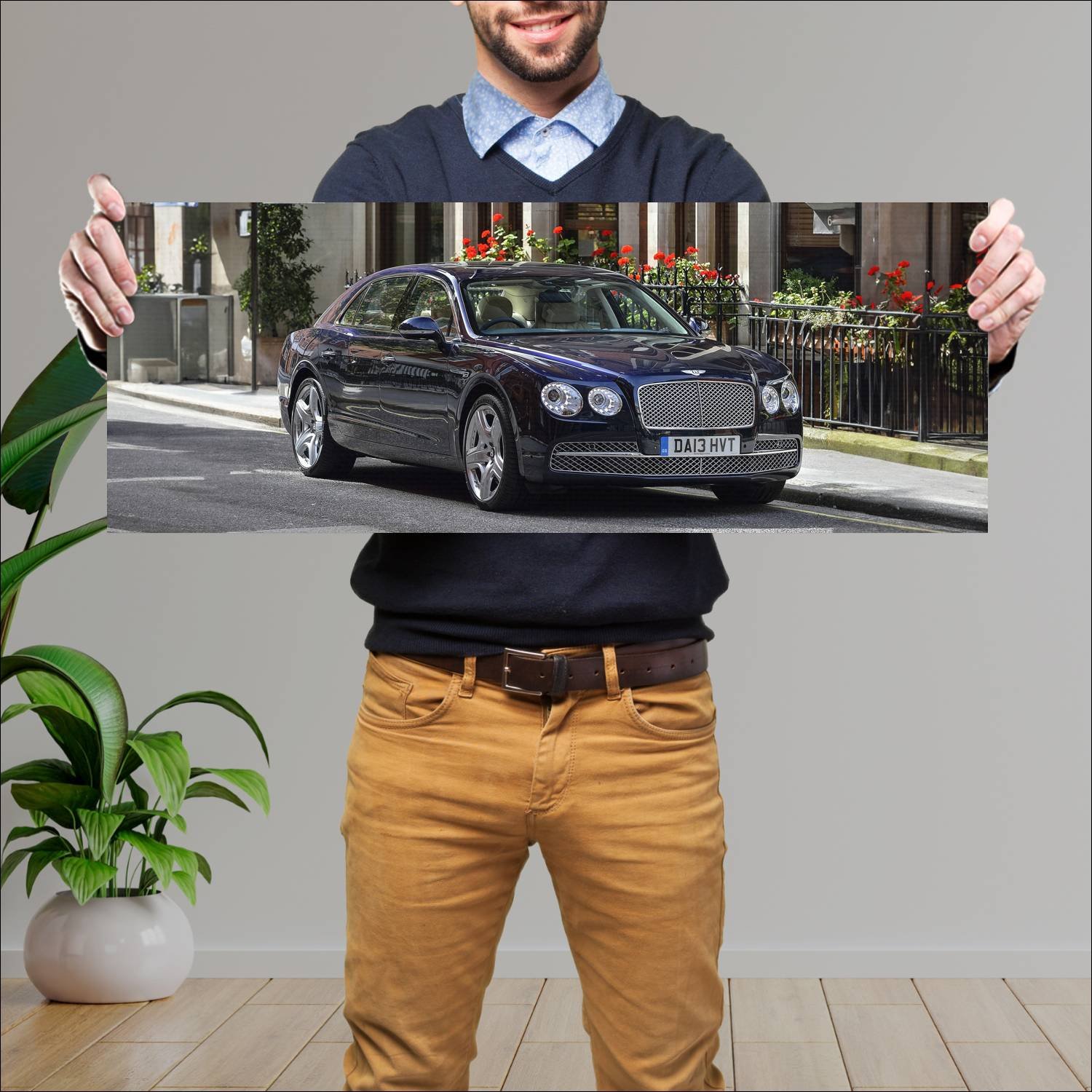 Cuadro grande 30x80cm 2013 bentley flying spur uk 183 Bentley