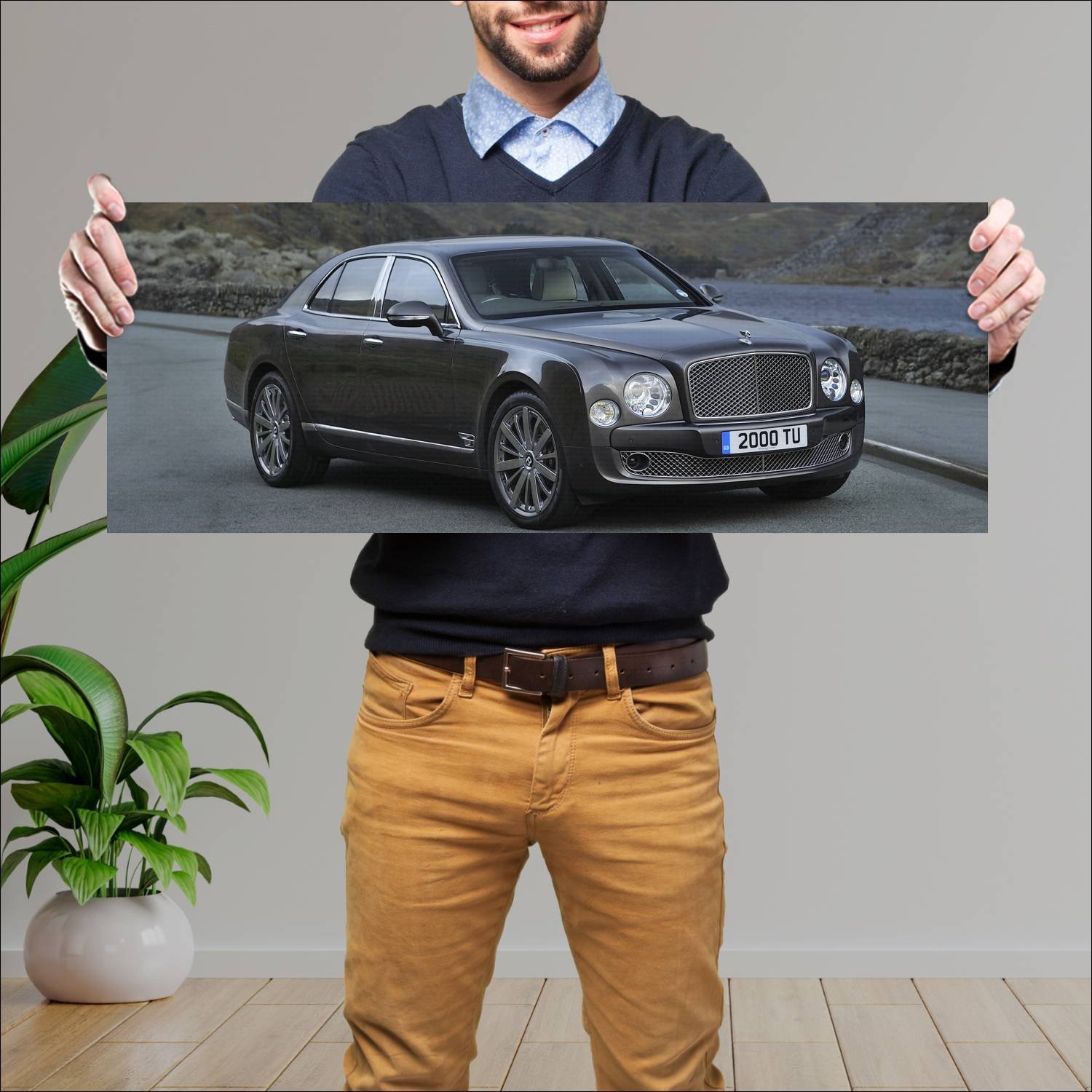 Cuadro grande 30x80cm 2013 bentley mulsanne the ul 185 Bentley
