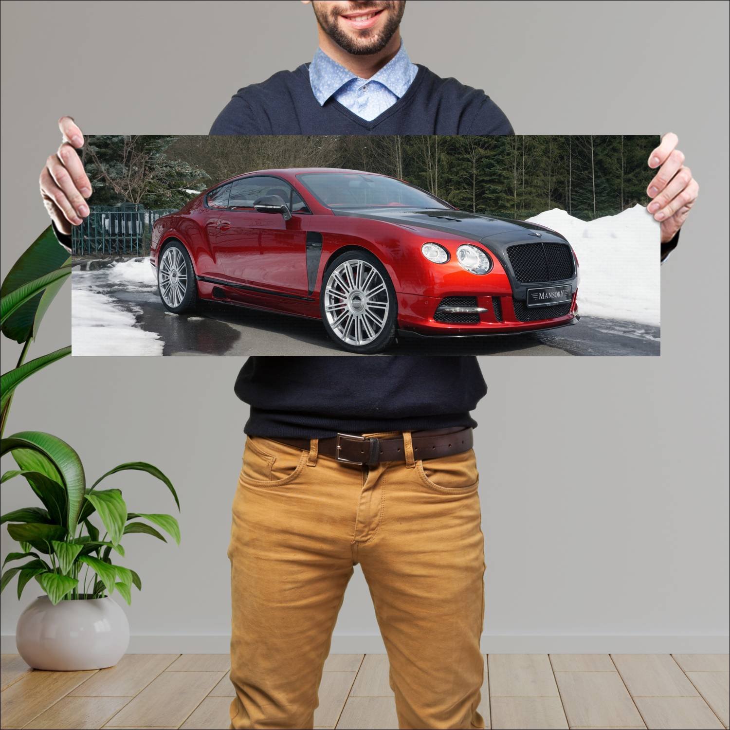 Cuadro grande 30x80cm 2013 mansory sanguis auto 186 Bentley
