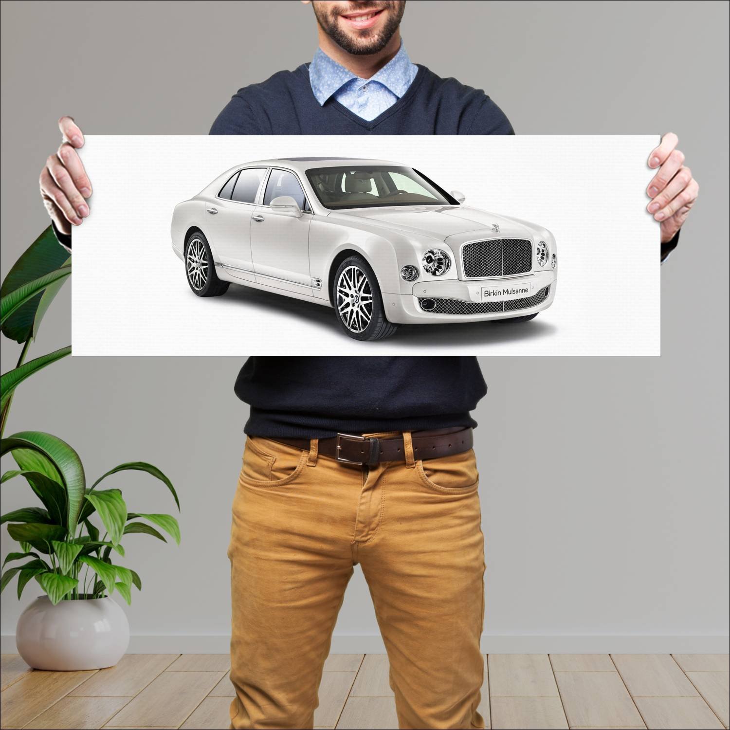 Cuadro grande 30x80cm 2014 bentley birkin mulsanne 189 Bentley
