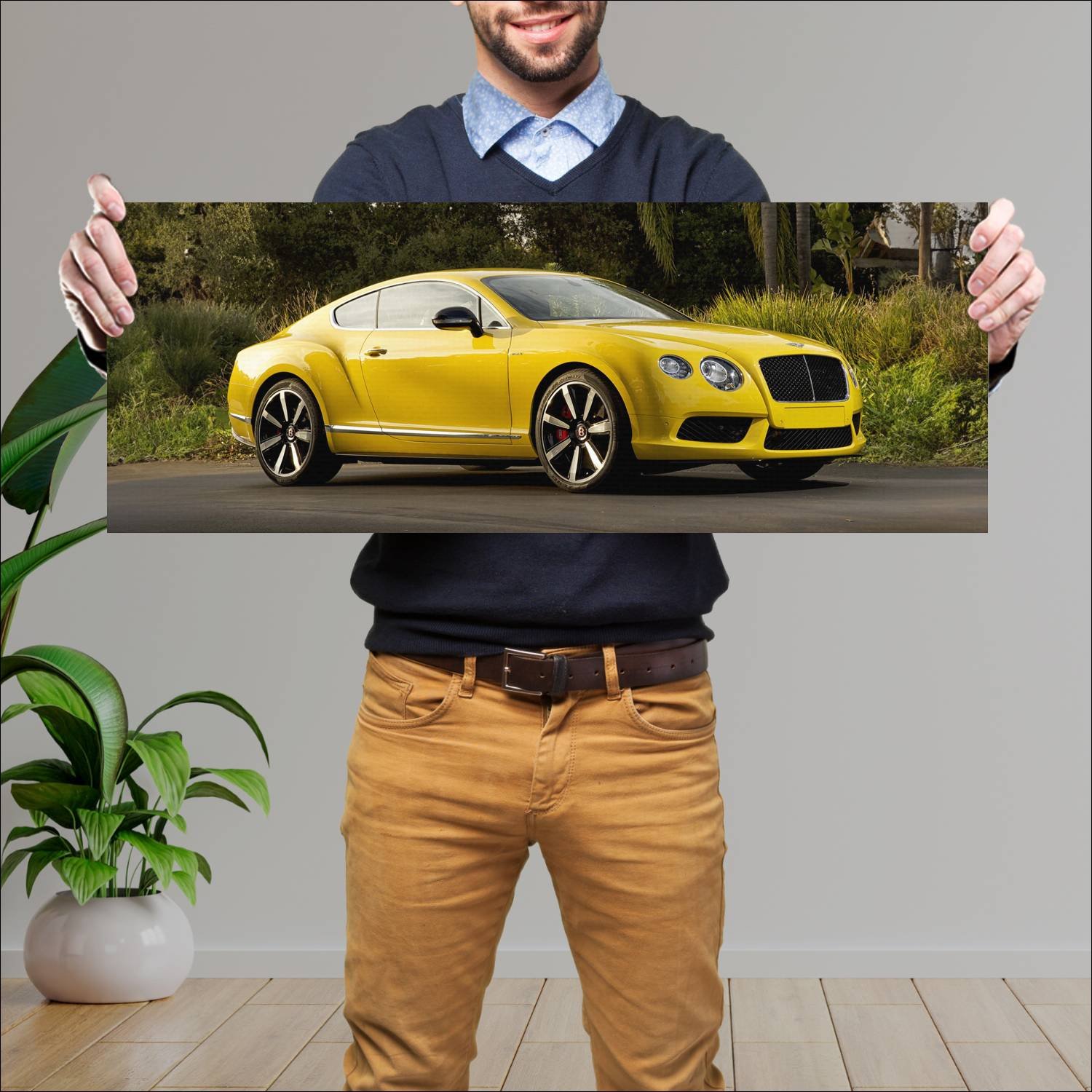 Cuadro grande 30x80cm 2014 bentley continental gt 198 Bentley