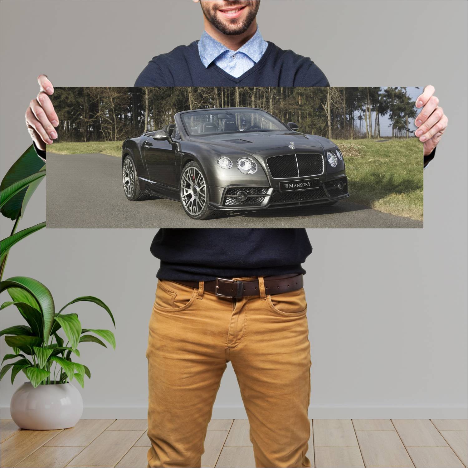 Cuadro grande 30x80cm 2014 bentley continental gtc 202 Bentley