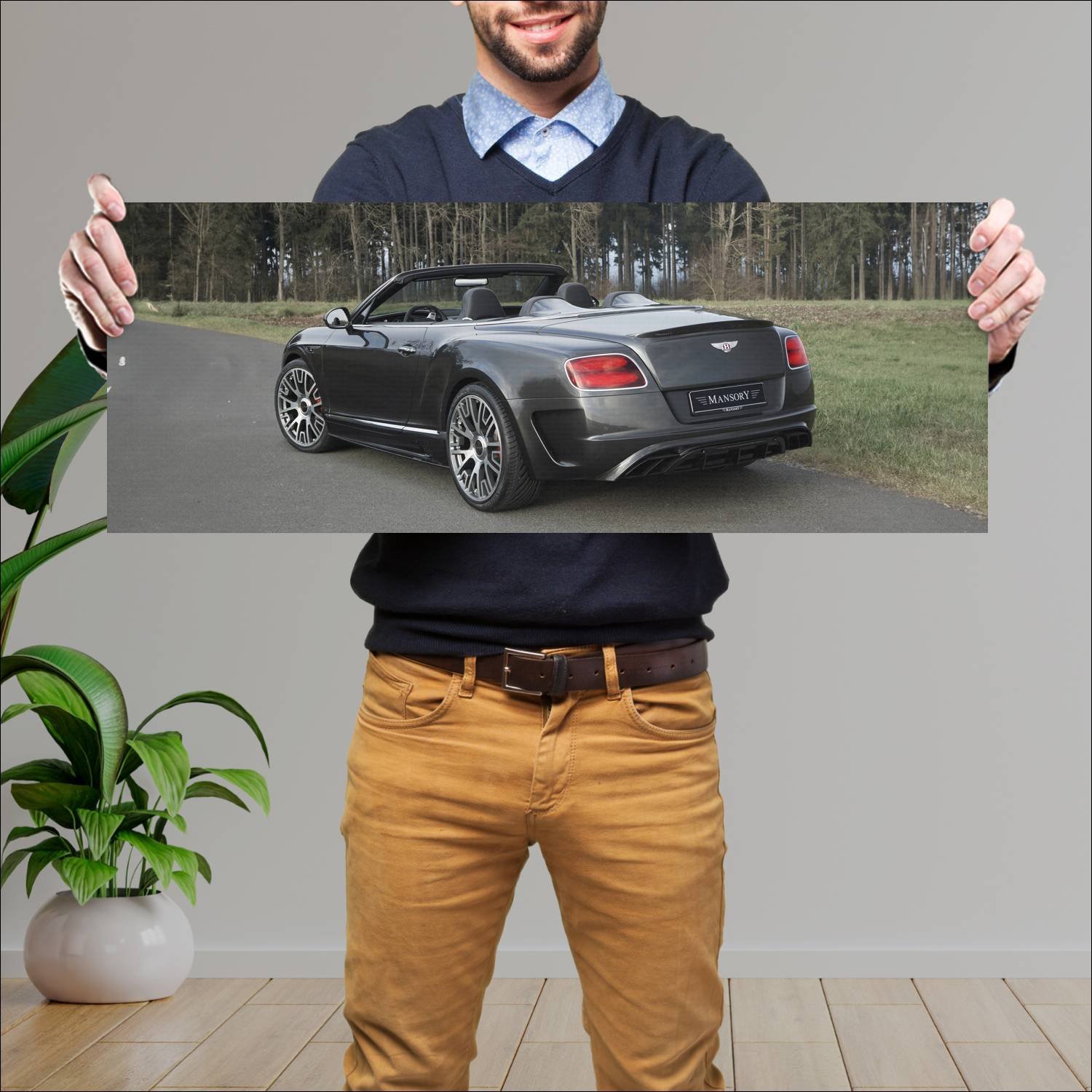 Cuadro grande 30x80cm 2014 bentley continental gtc 203 Bentley