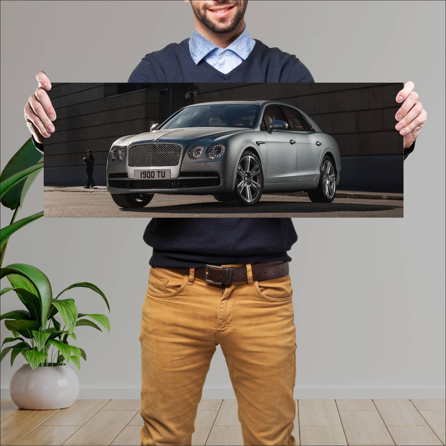 Cuadro grande 30x80cm 2014 bentley flying spur v8 206 Bentley
