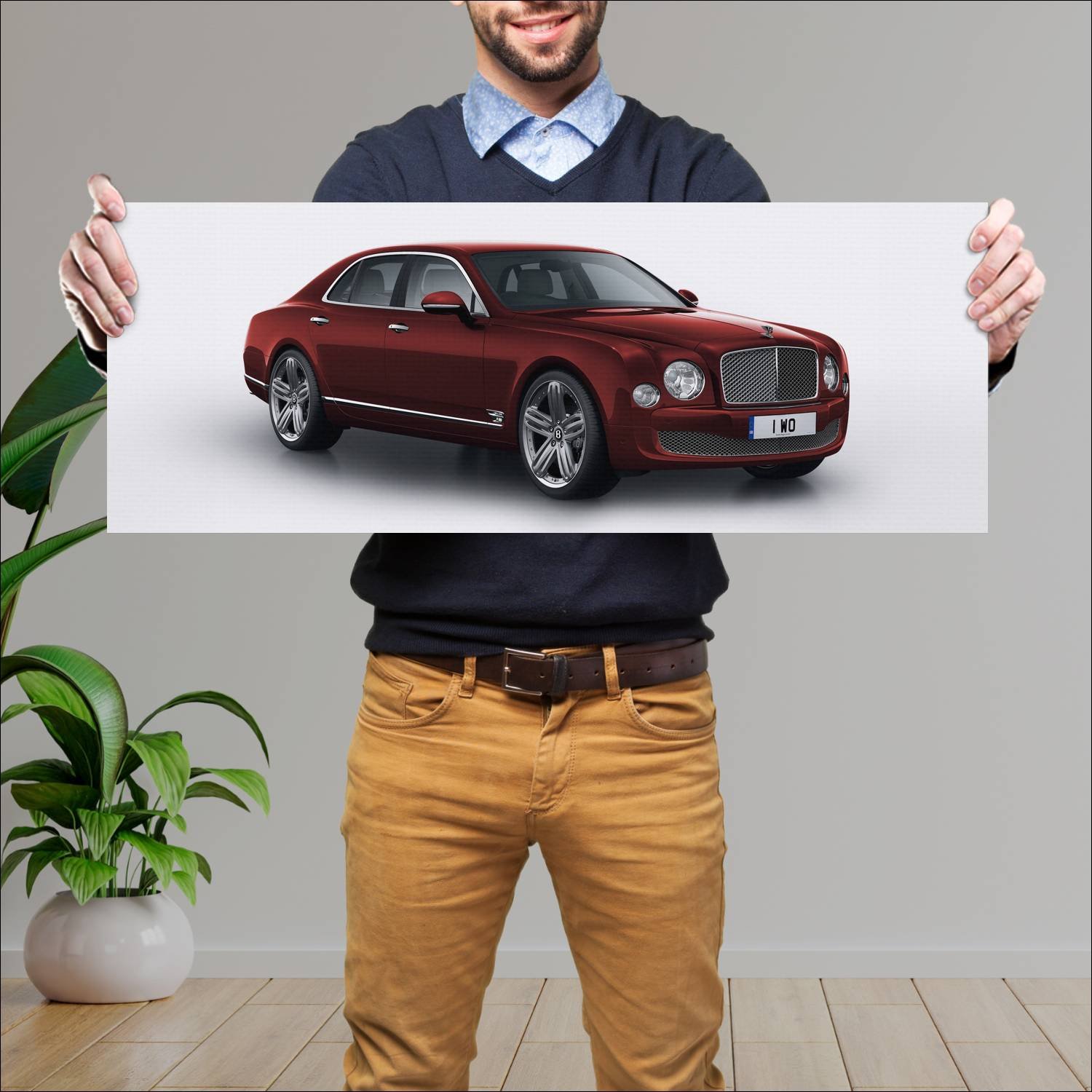 Cuadro grande 30x80cm 2014 bentley mulsanne 95 uk 209 Bentley