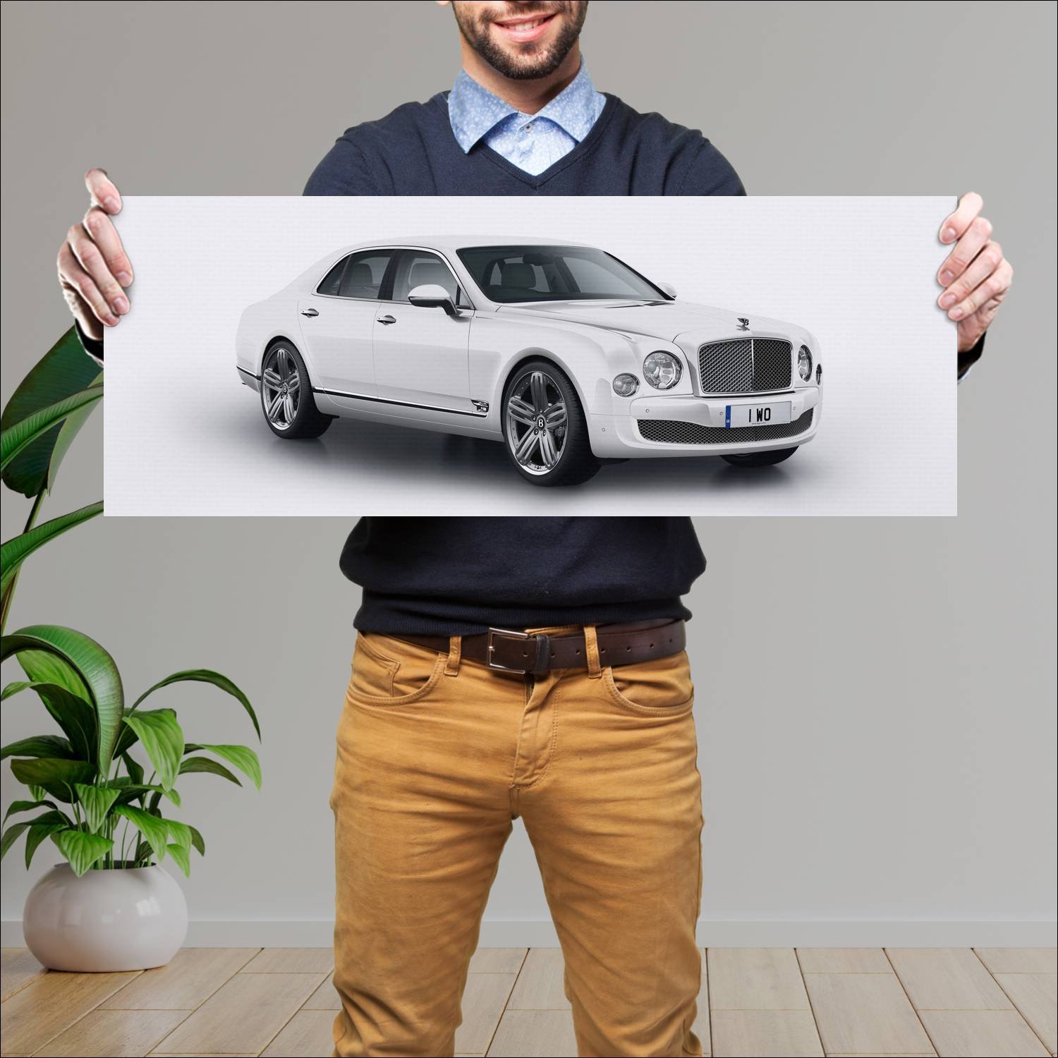 Cuadro grande 30x80cm 2014 bentley mulsanne 95 uk 211 Bentley