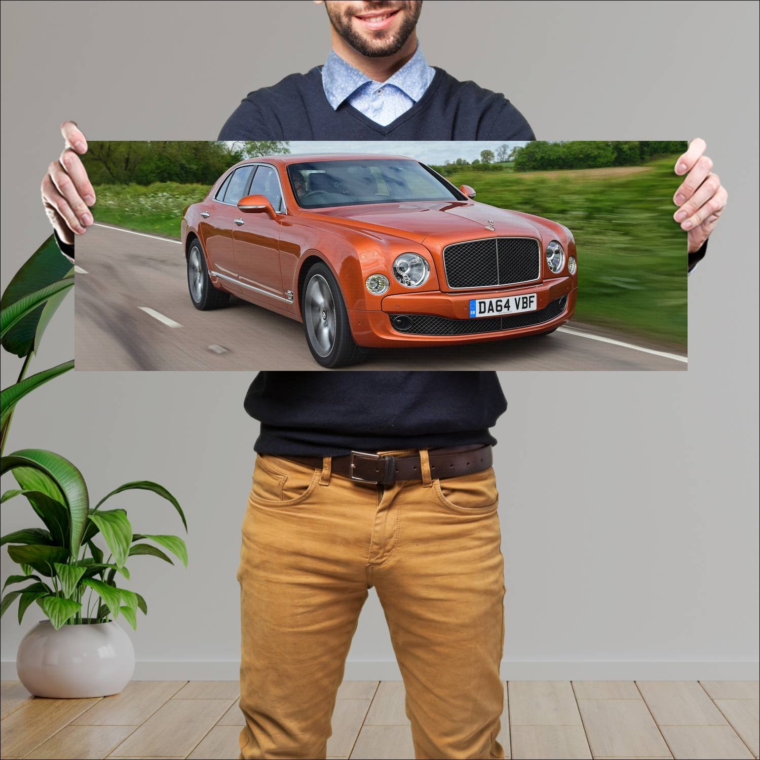 Cuadro grande 30x80cm 2014 bentley mulsanne speed 217 Bentley