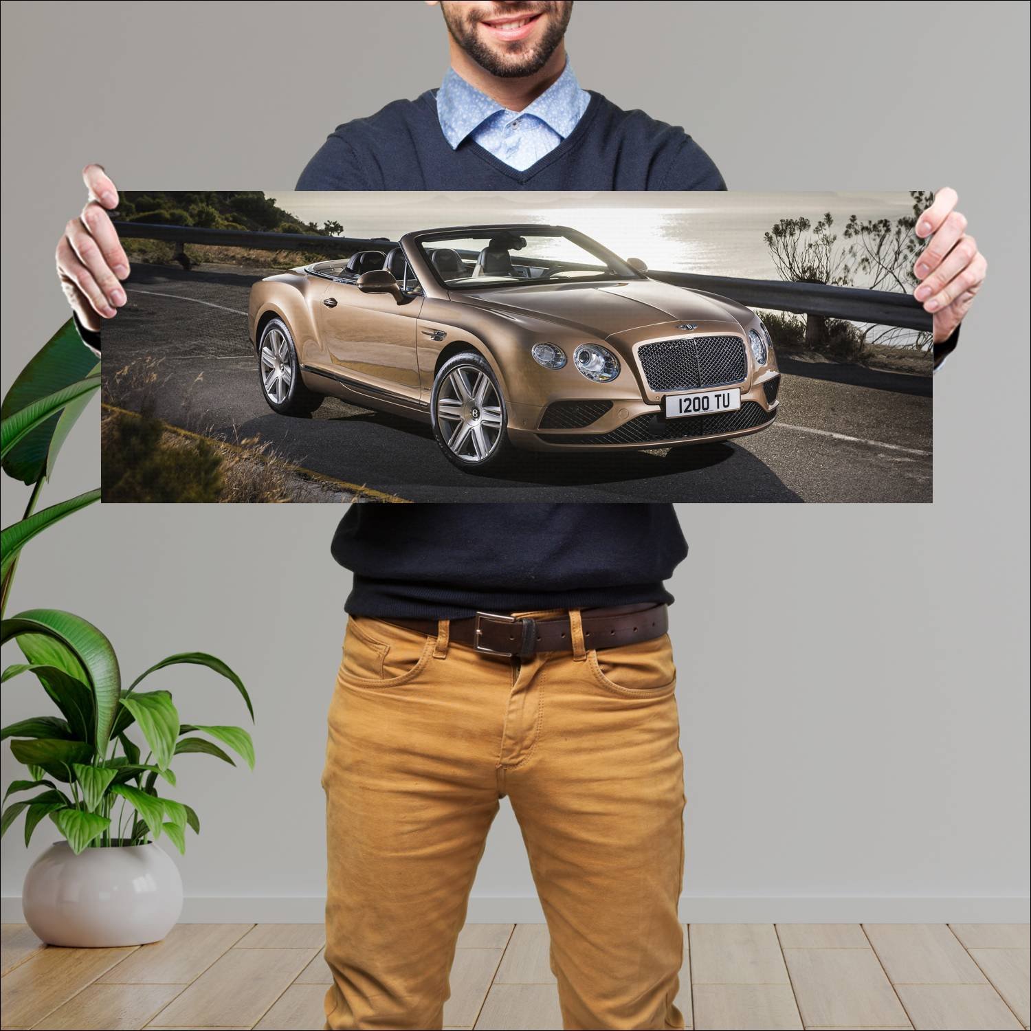 Cuadro grande 30x80cm 2015 bentley continental gt 219 Bentley