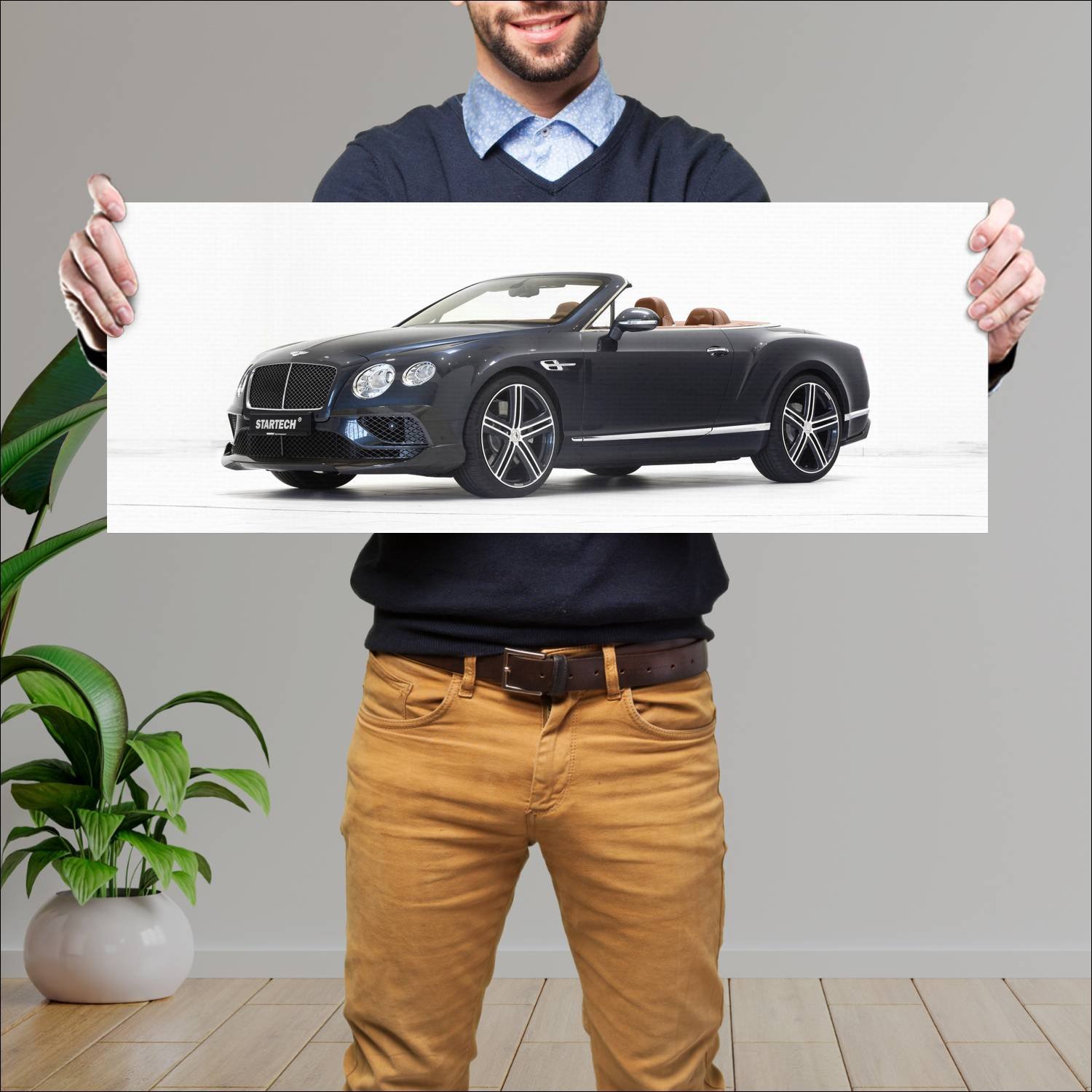 Cuadro grande 30x80cm 2015 bentley continental gt 222 Bentley