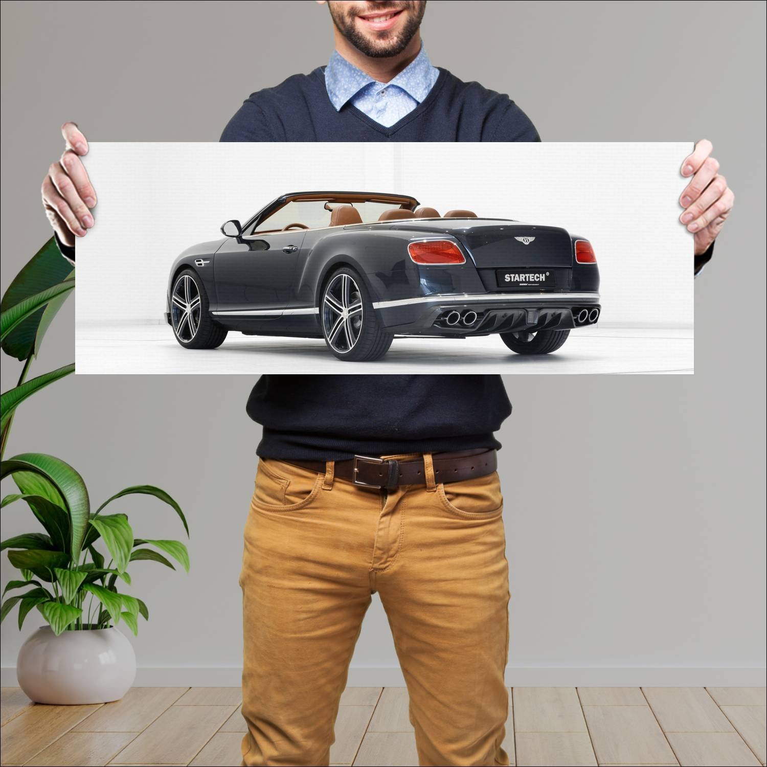 Cuadro grande 30x80cm 2015 bentley continental gt 223 Bentley