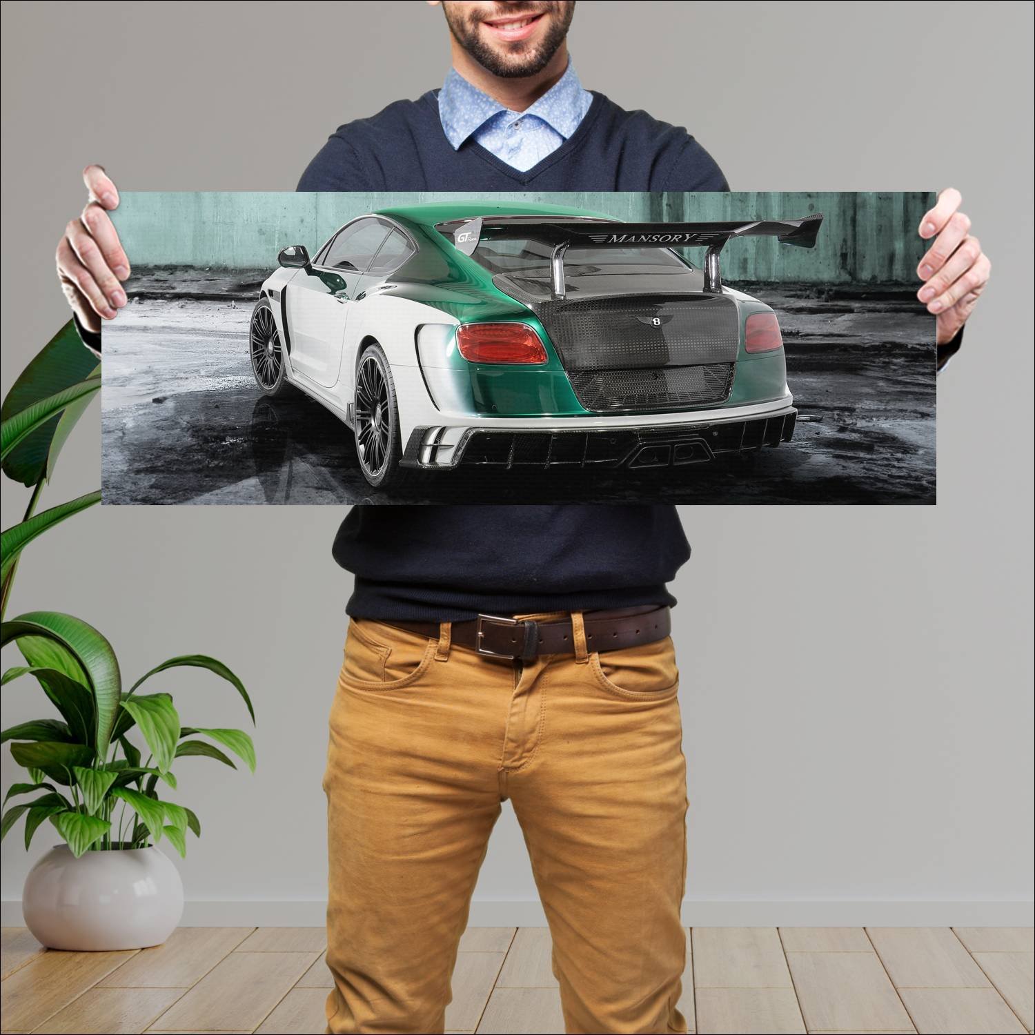 Cuadro grande 30x80cm 2015 bentley continental gt 224 Bentley