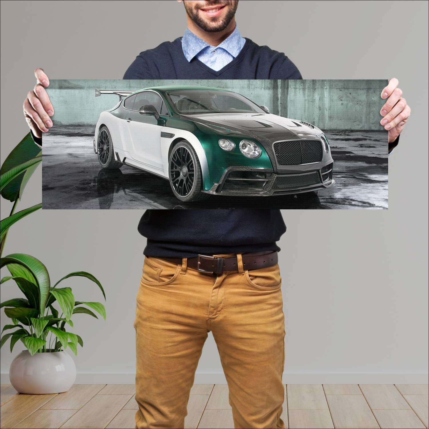 Cuadro grande 30x80cm 2015 bentley continental gt 225 Bentley