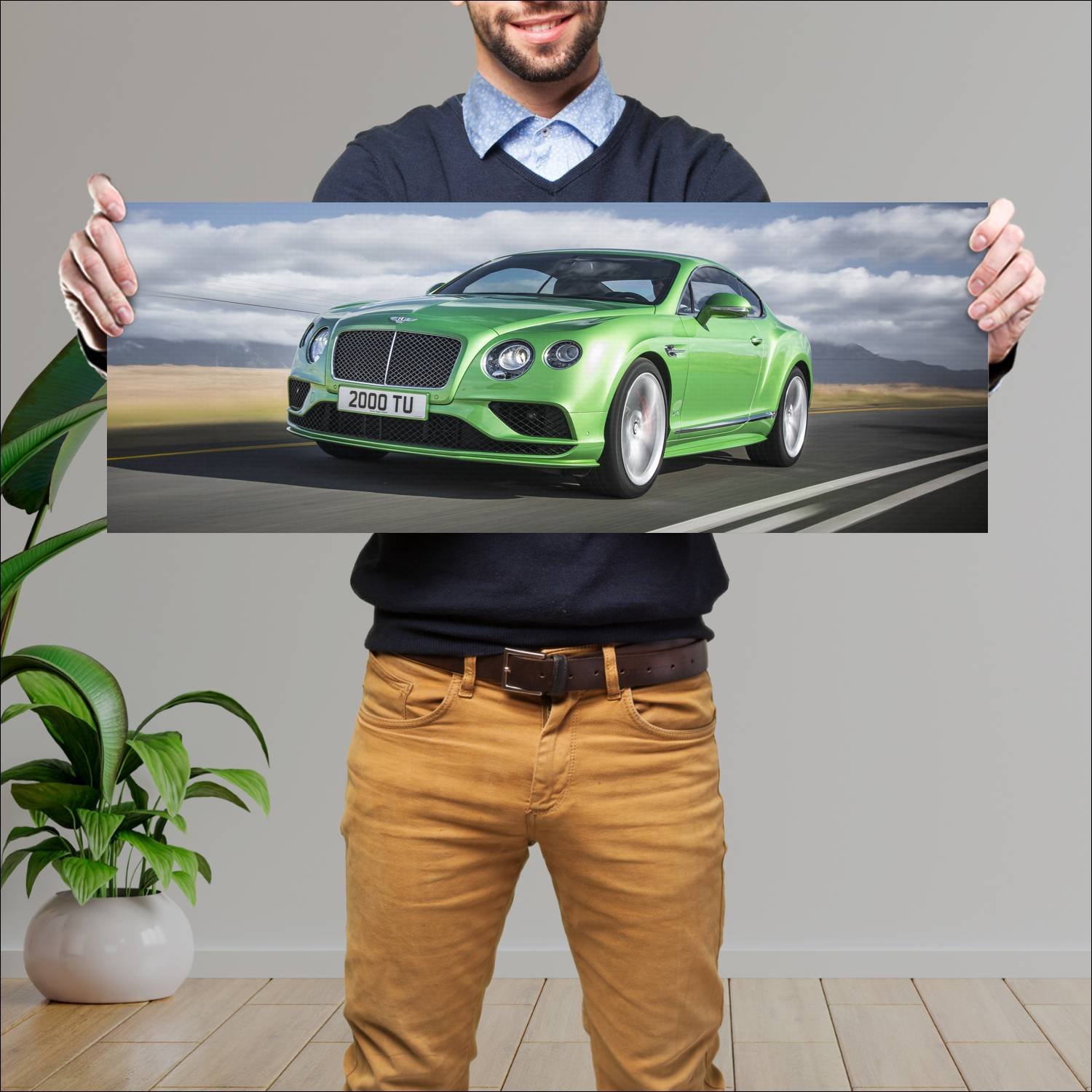 Cuadro grande 30x80cm 2015 bentley continental gt 226 Bentley