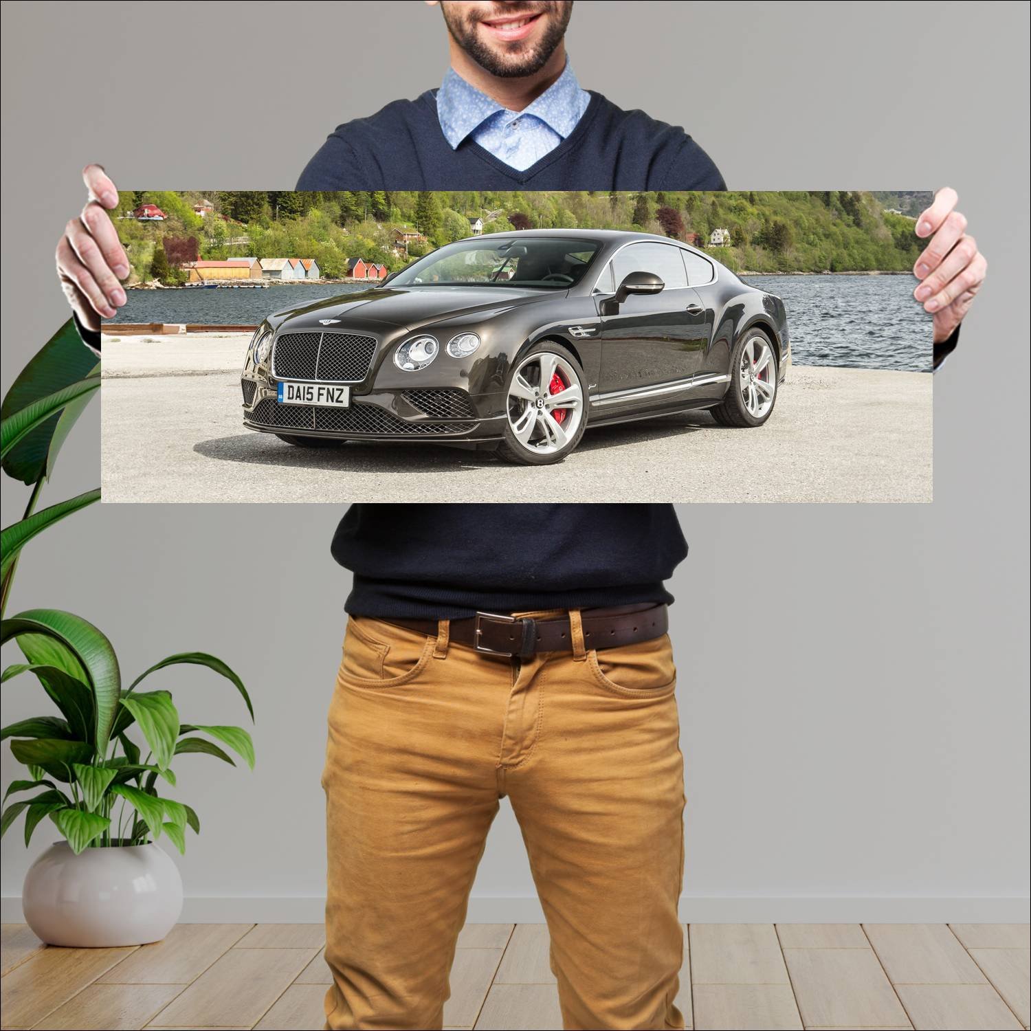 Cuadro grande 30x80cm 2015 bentley continental gt 228 Bentley