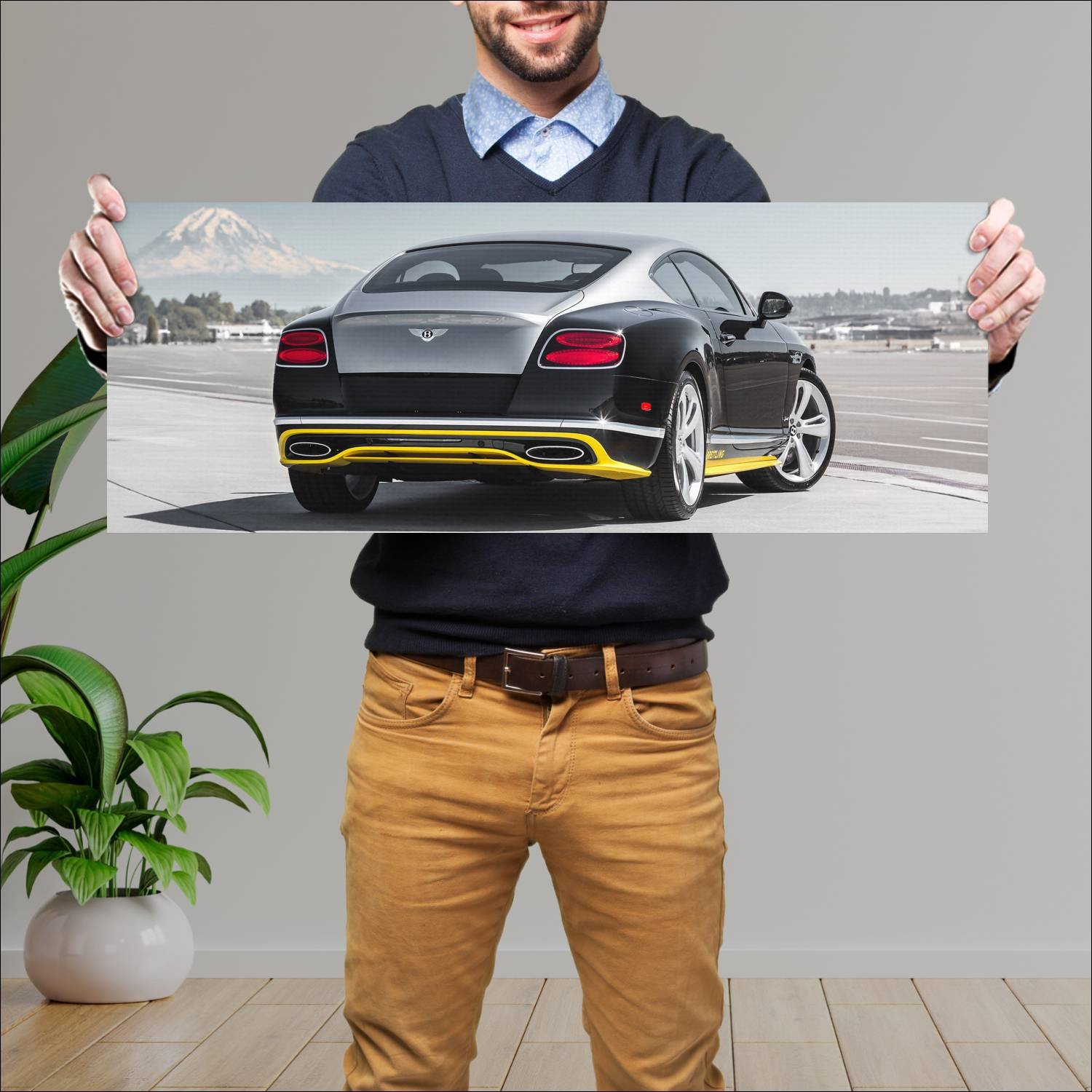 Cuadro grande 30x80cm 2015 bentley continental gt 231 Bentley