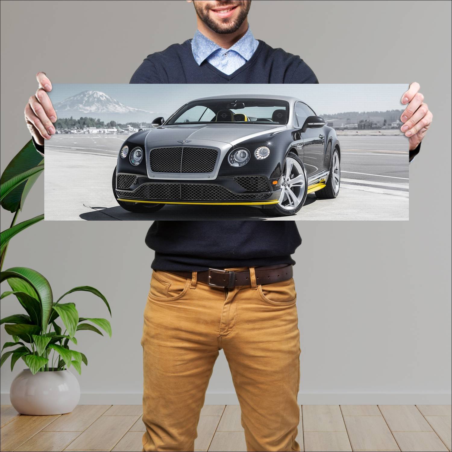 Cuadro grande 30x80cm 2015 bentley continental gt 232 Bentley