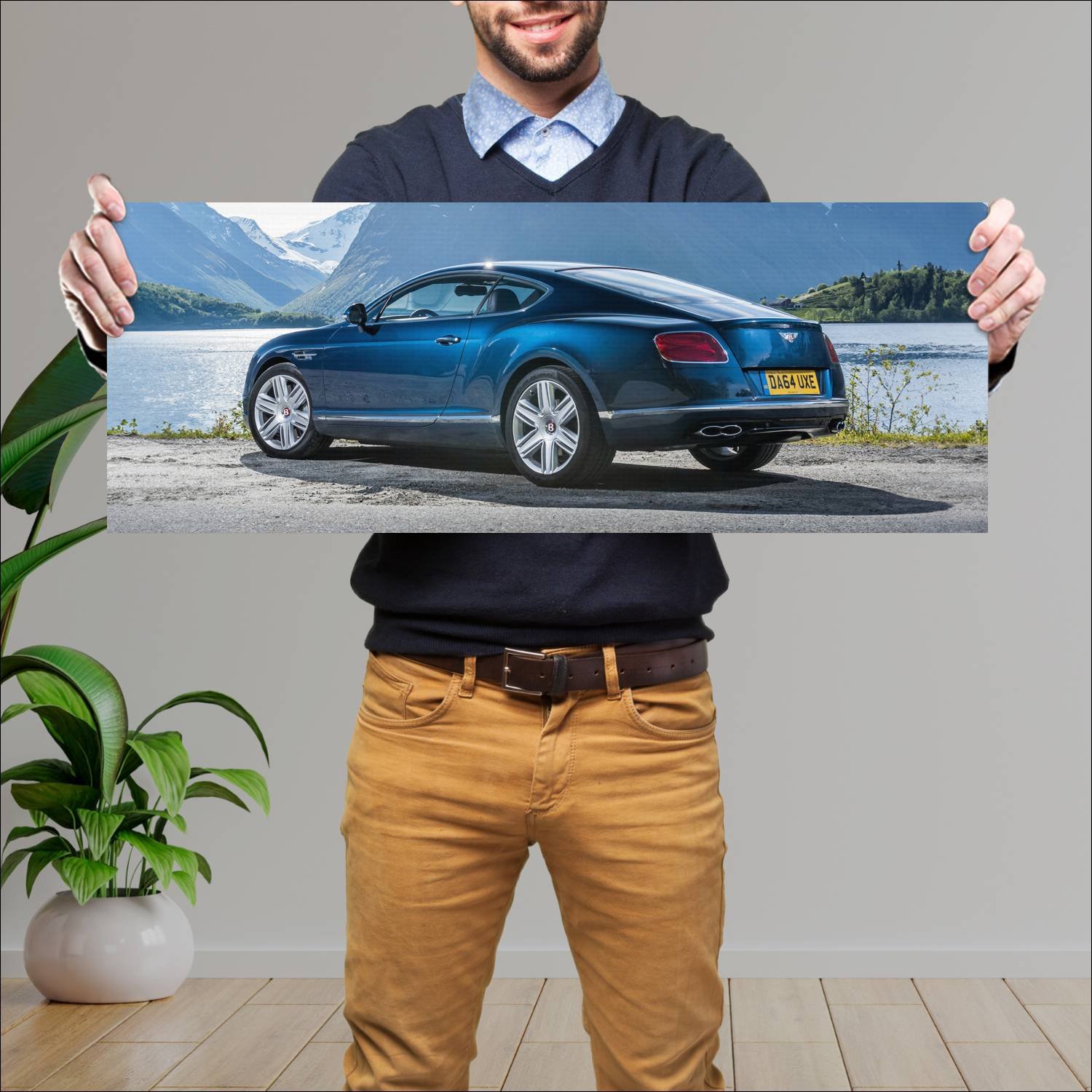 Cuadro grande 30x80cm 2015 bentley continental gt 237 Bentley