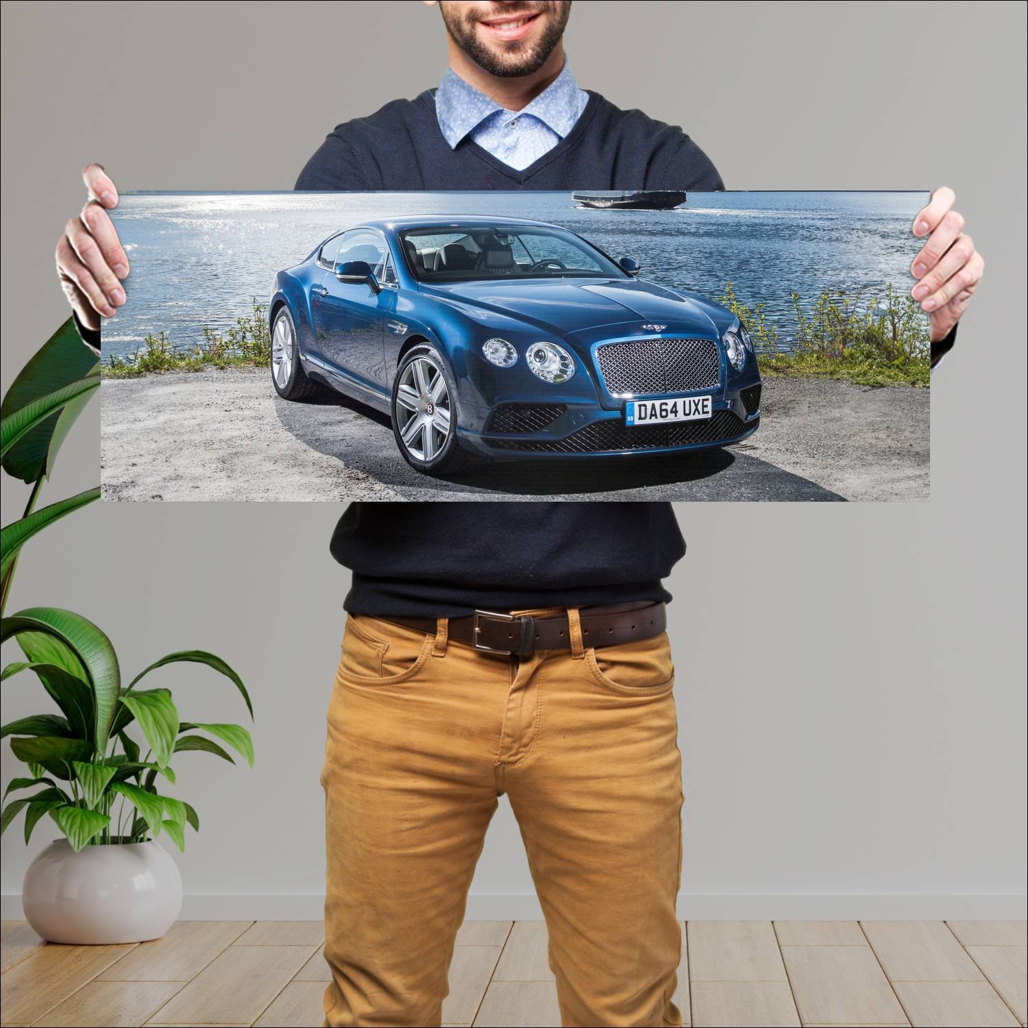 Cuadro grande 30x80cm 2015 bentley continental gt 238 Bentley