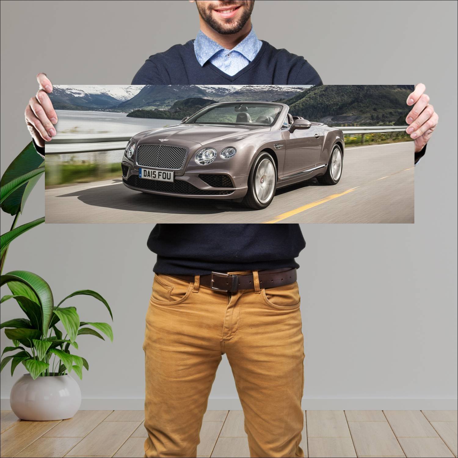 Cuadro grande 30x80cm 2015 bentley continental gt 239 Bentley