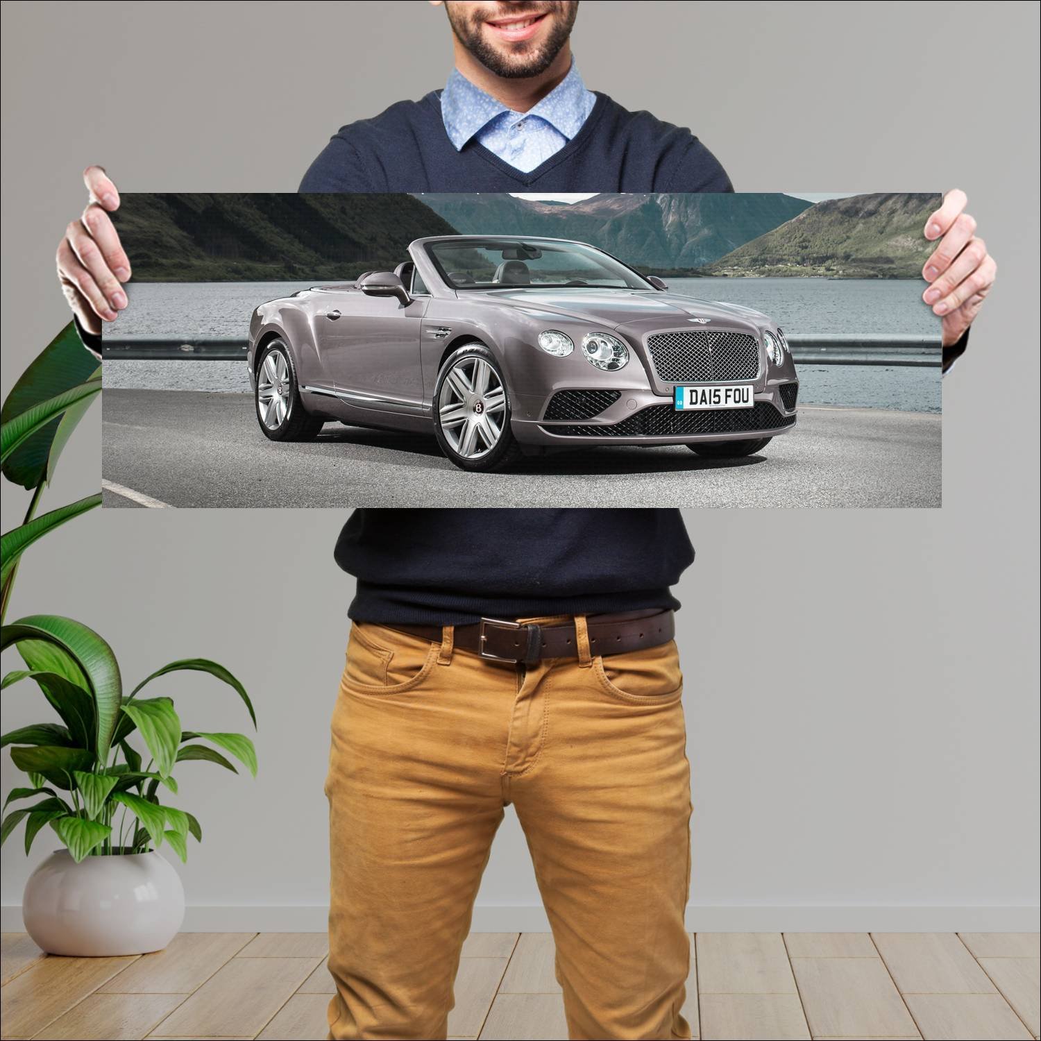 Cuadro grande 30x80cm 2015 bentley continental gt 240 Bentley