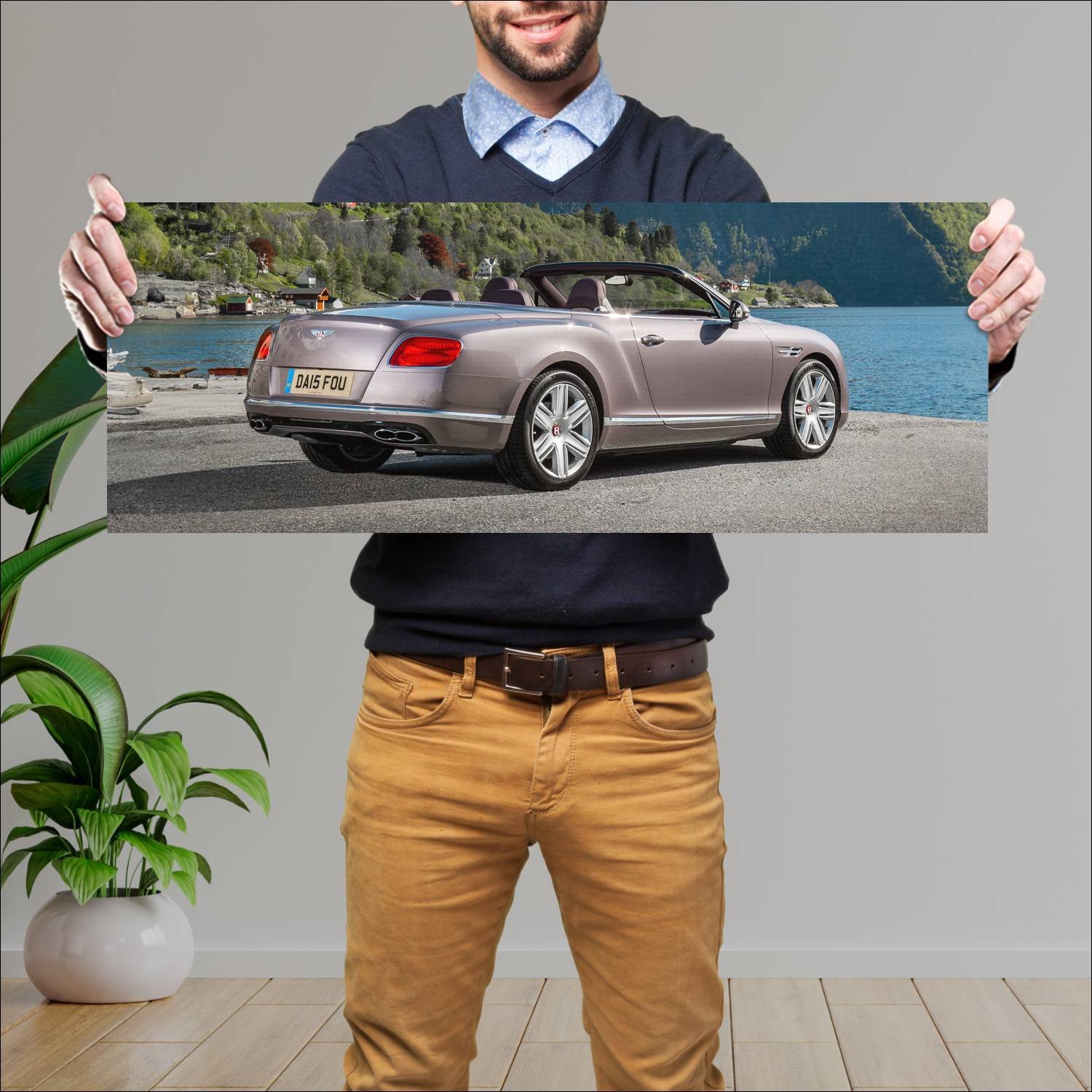 Cuadro grande 30x80cm 2015 bentley continental gt 241 Bentley