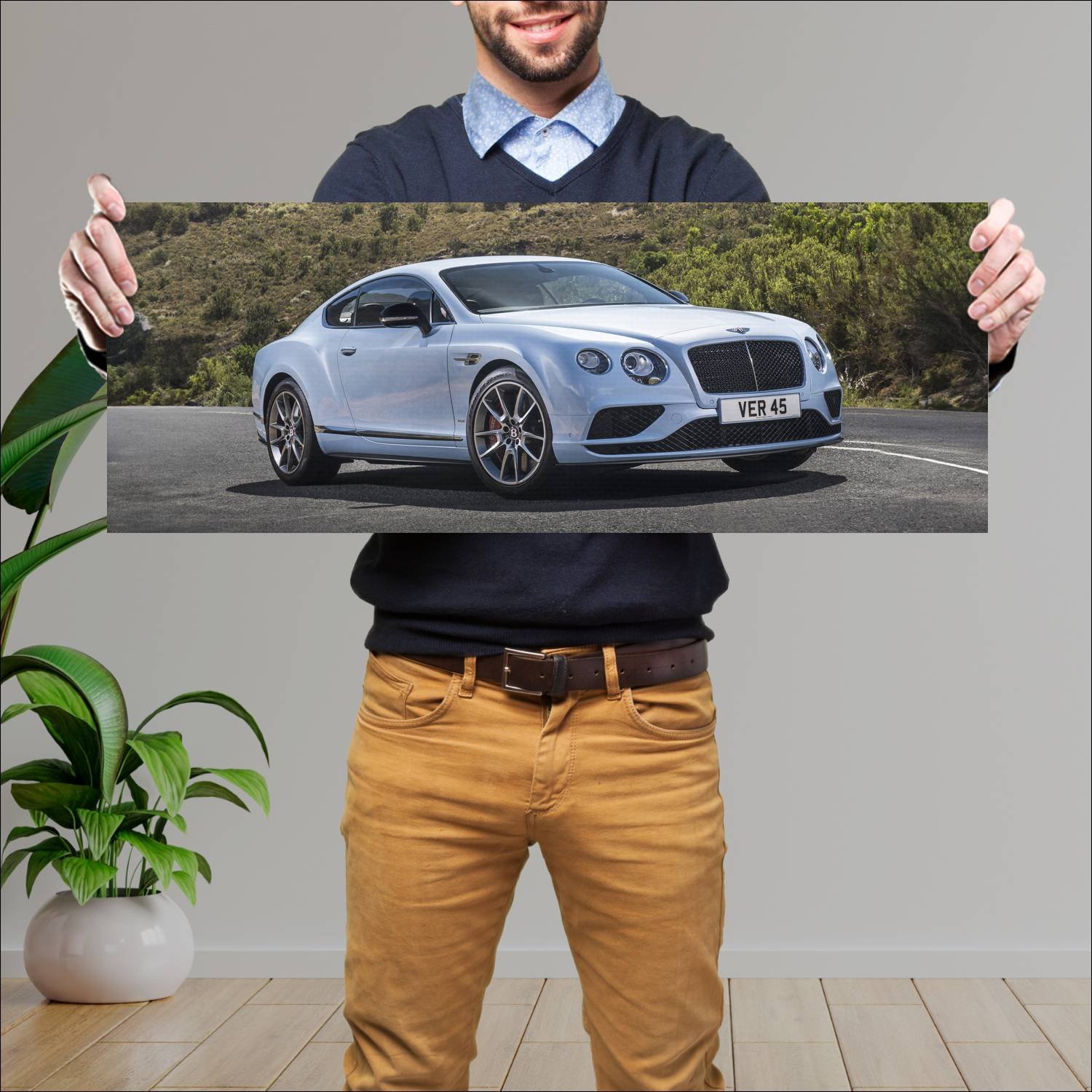 Cuadro grande 30x80cm 2015 bentley continental gt 242 Bentley