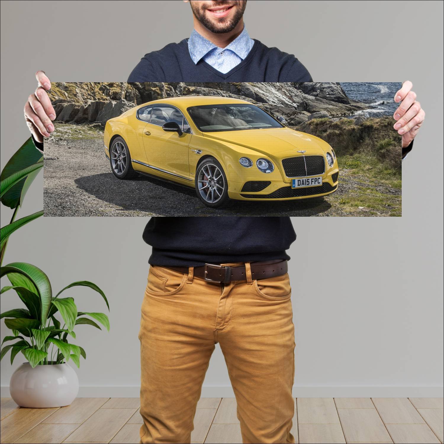 Cuadro grande 30x80cm 2015 bentley continental gt 243 Bentley
