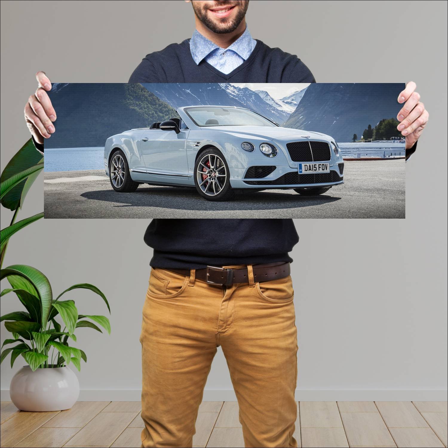 Cuadro grande 30x80cm 2015 bentley continental gt 244 Bentley