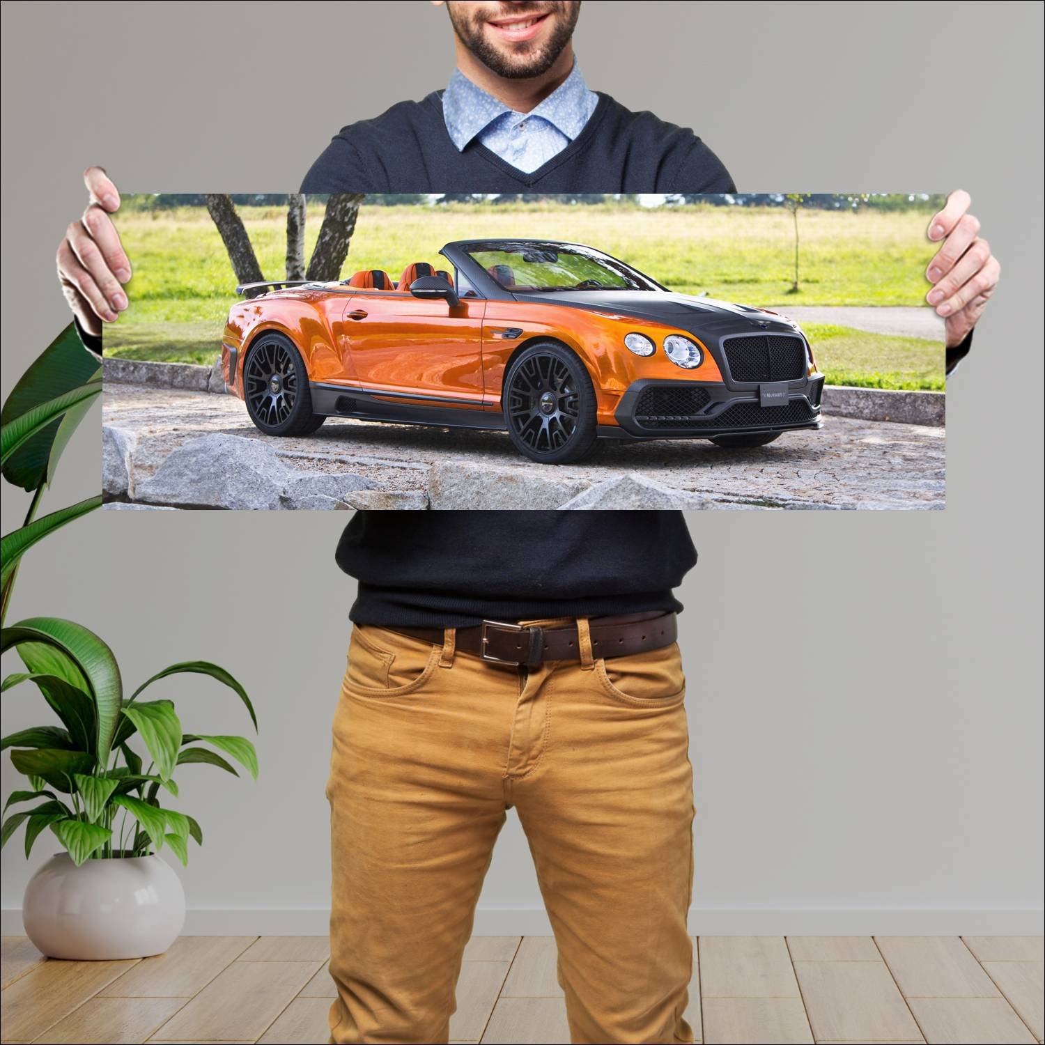 Cuadro grande 30x80cm 2015 bentley continental gtc 247 Bentley