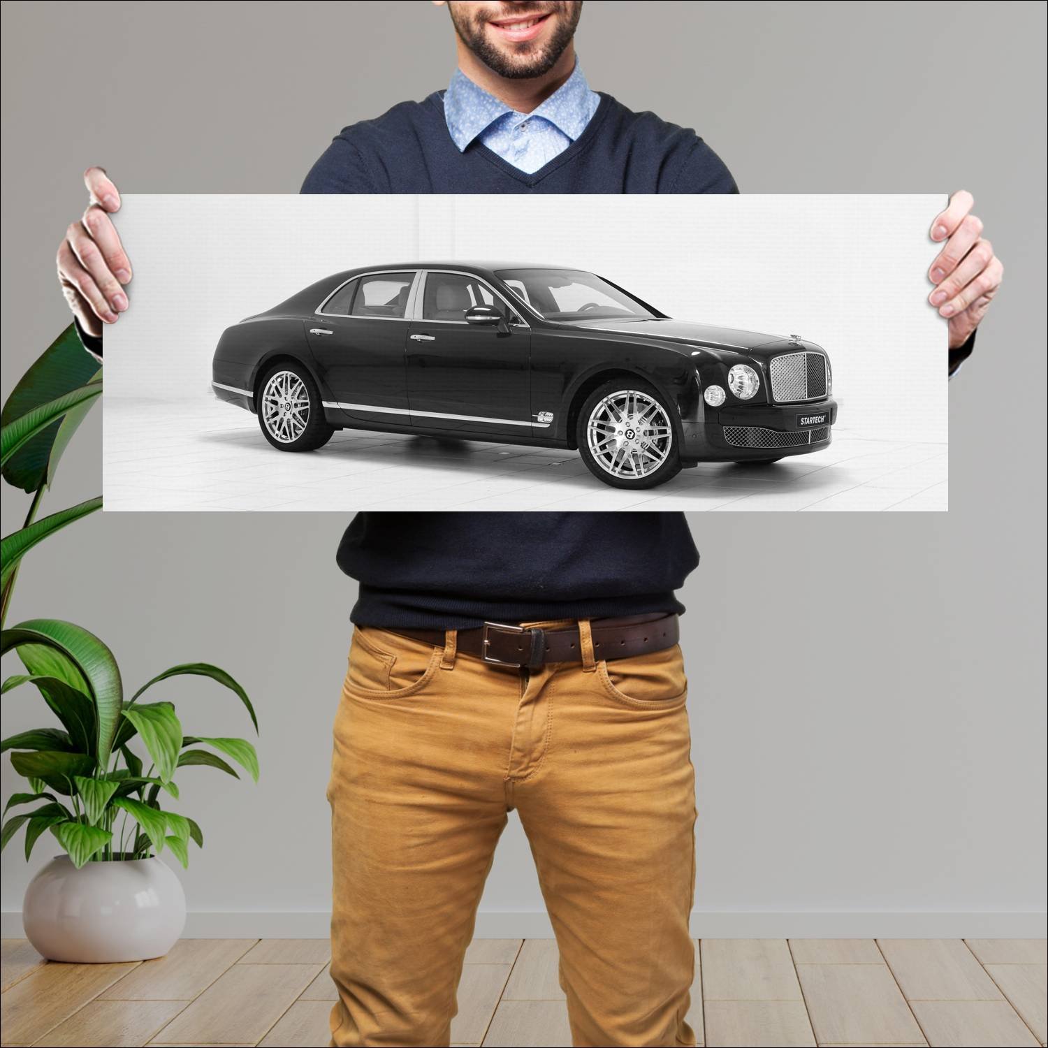 Cuadro grande 30x80cm 2015 bentley mulsanne by sta 252 Bentley