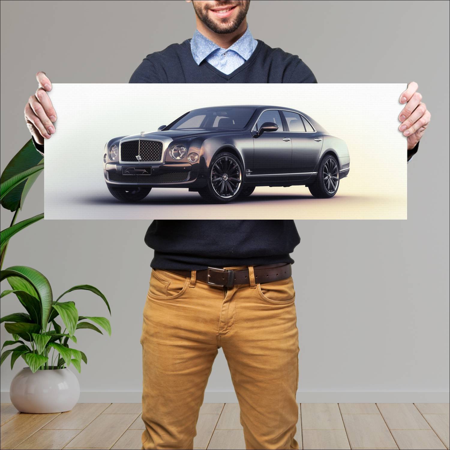 Cuadro grande 30x80cm 2015 bentley mulsanne speed 253 Bentley