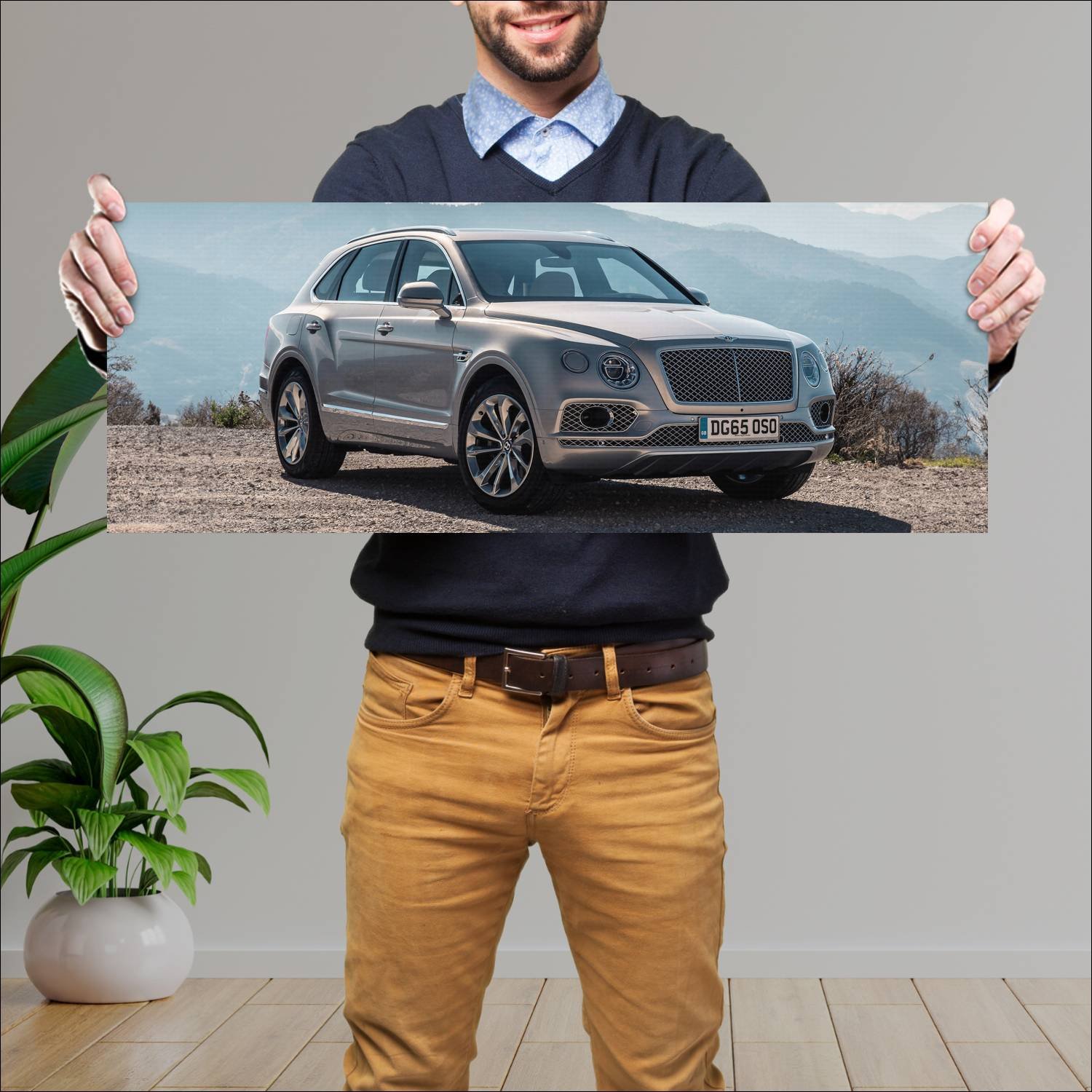 Cuadro grande 30x80cm 2016 bentley bentayga auto 256 Bentley
