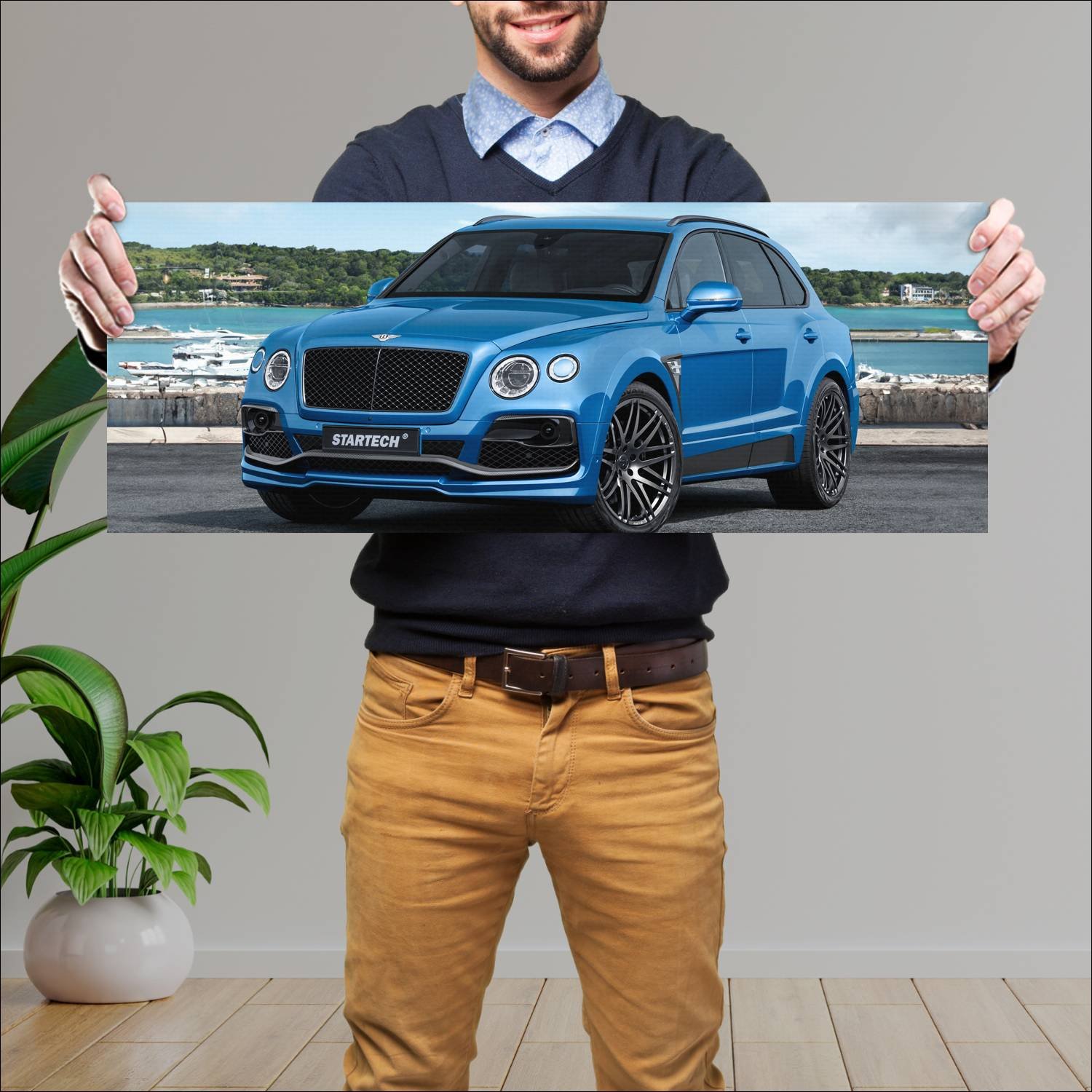 Cuadro grande 30x80cm 2016 bentley bentayga by sta 264 Bentley
