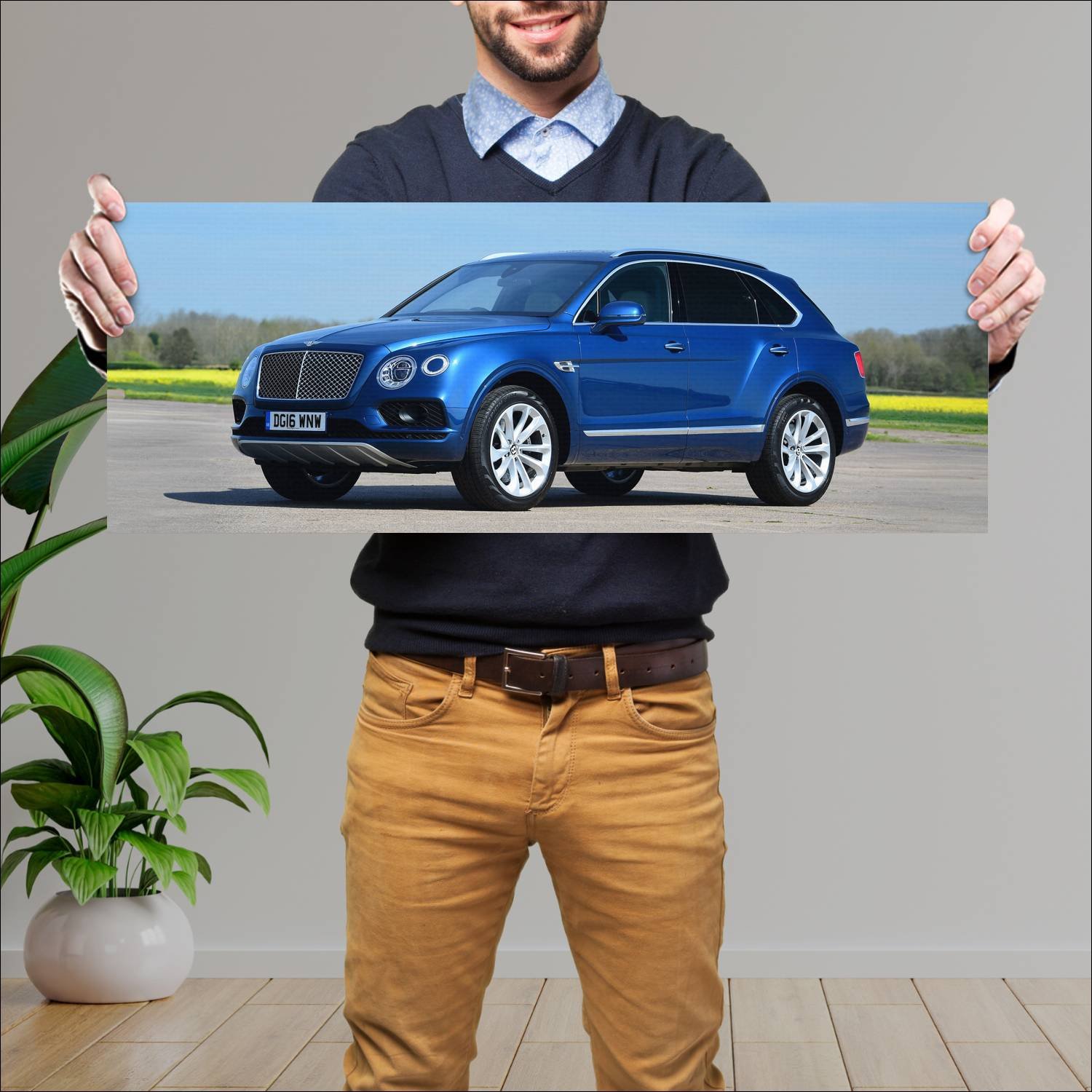 Cuadro grande 30x80cm 2016 bentley bentayga uk 473 265 Bentley