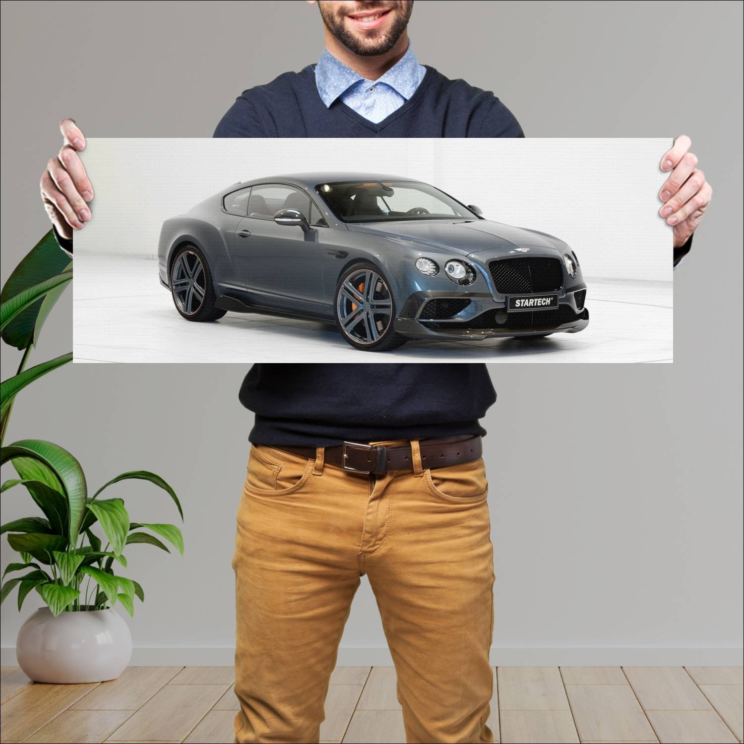 Cuadro grande 30x80cm 2016 bentley continental gt 267 Bentley