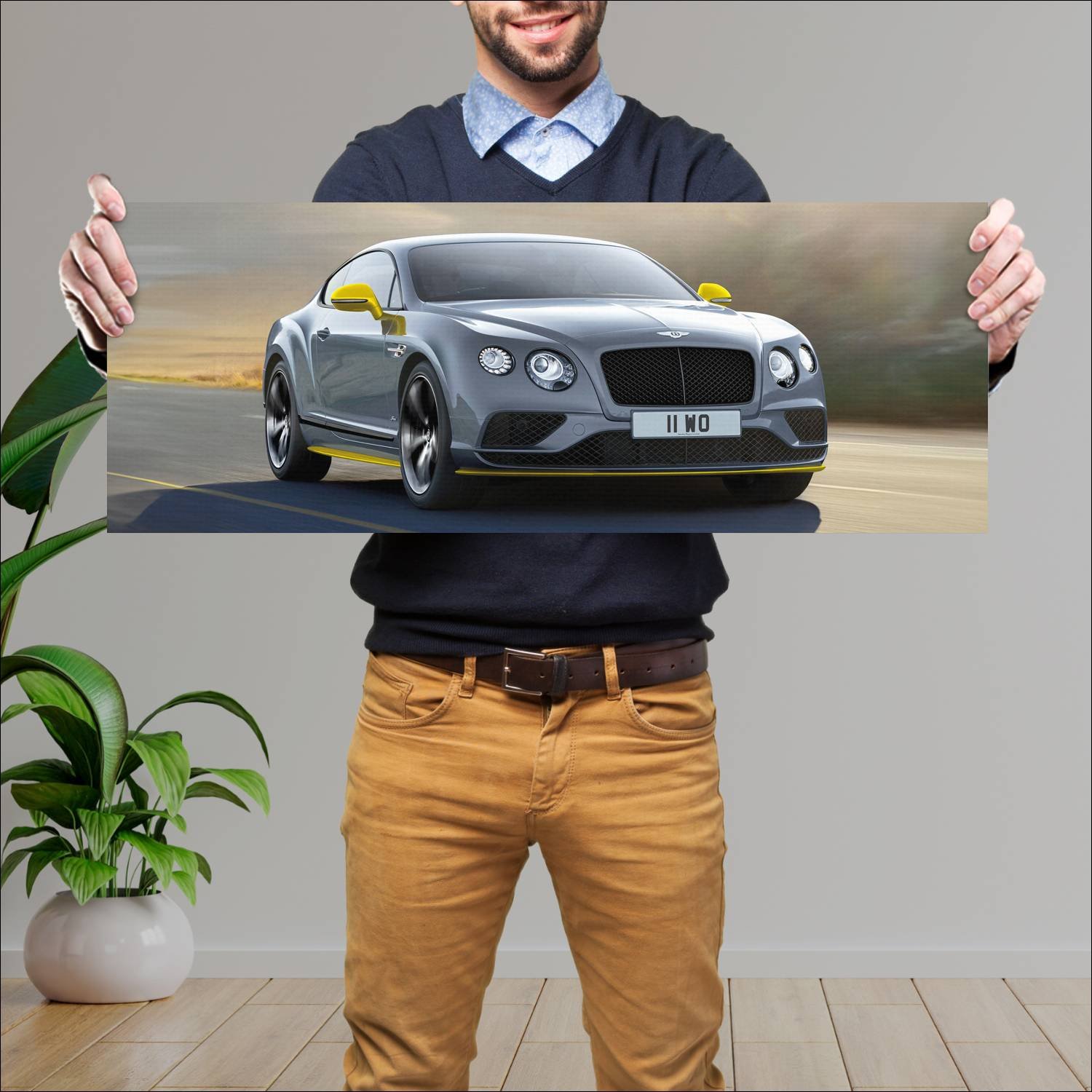 Cuadro grande 30x80cm 2016 bentley continental gt 269 Bentley