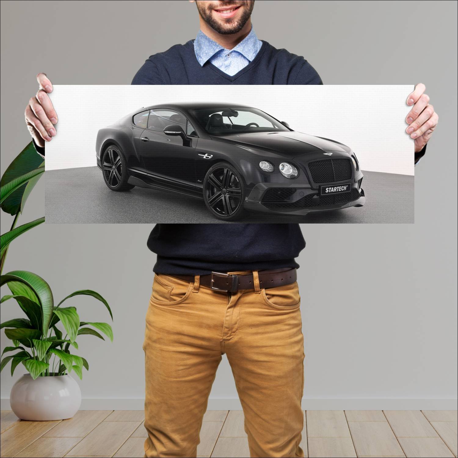 Cuadro grande 30x80cm 2016 bentley continental gt 270 Bentley