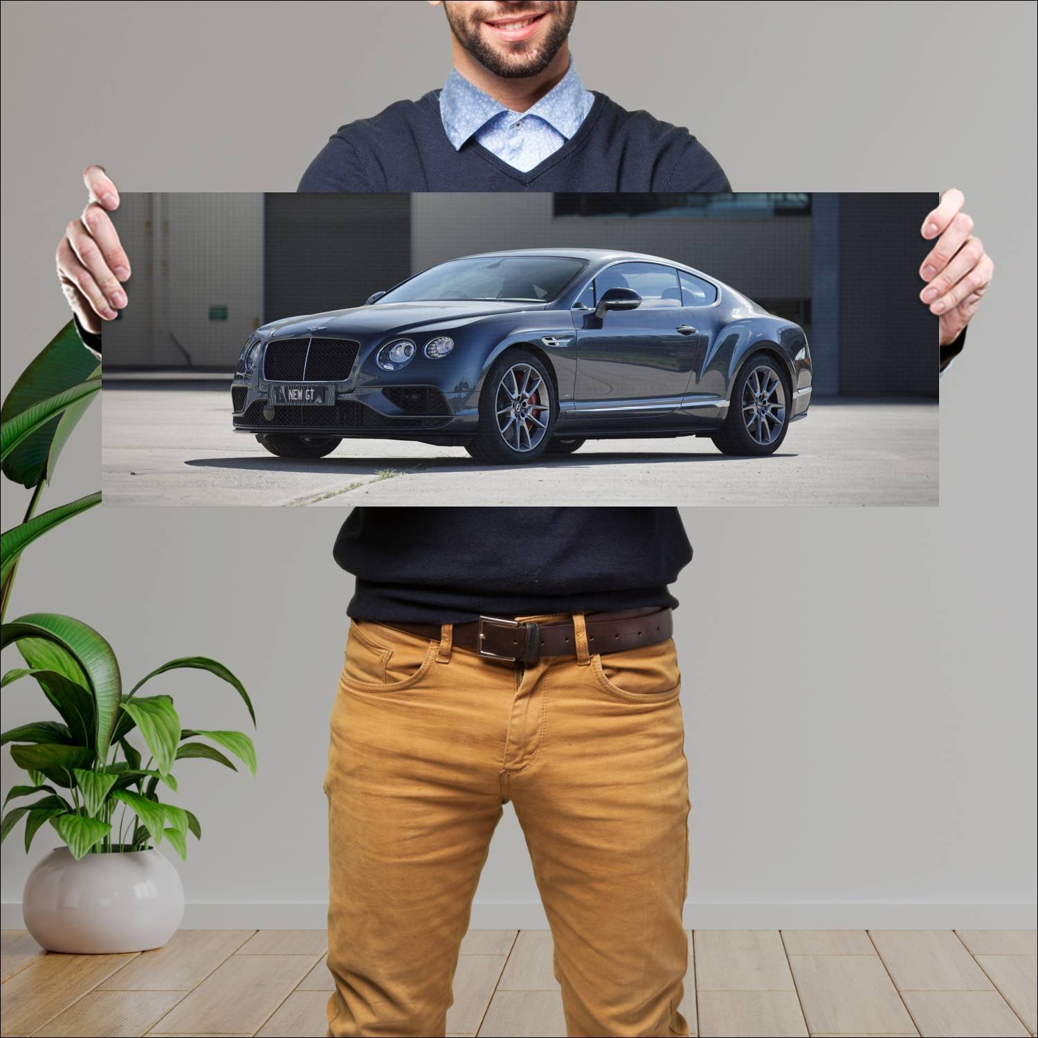 Cuadro grande 30x80cm 2016 bentley continental gt 271 Bentley