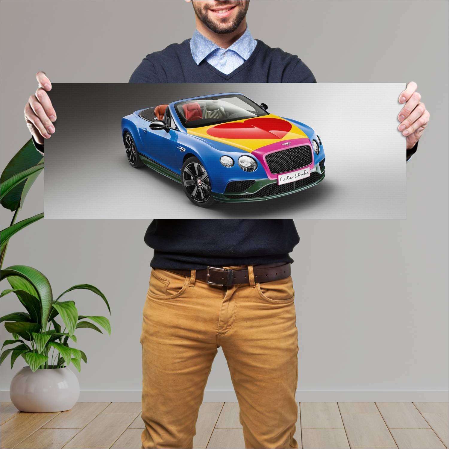 Cuadro grande 30x80cm 2016 bentley continental gt 272 Bentley