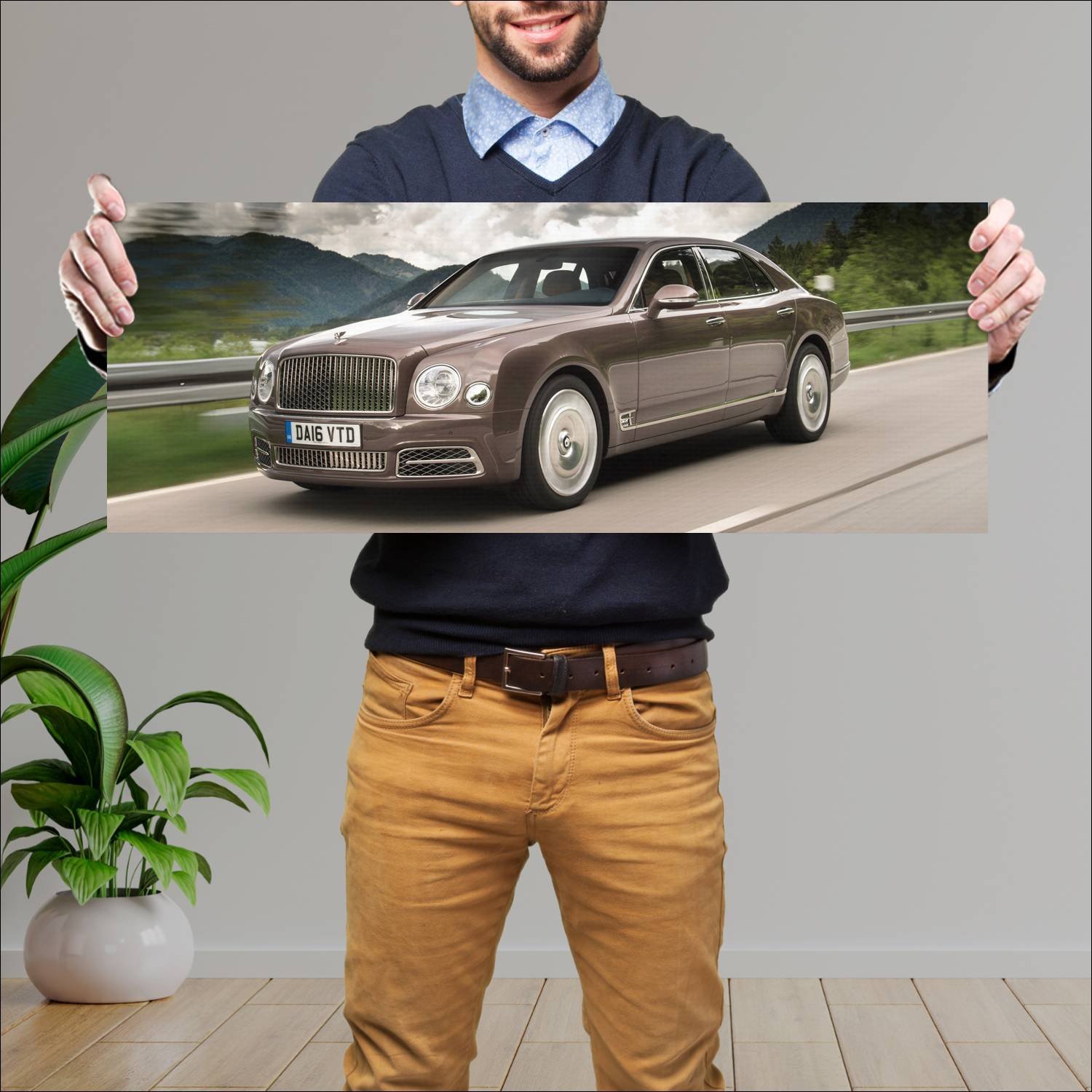 Cuadro grande 30x80cm 2016 bentley mulsanne auto 278 Bentley