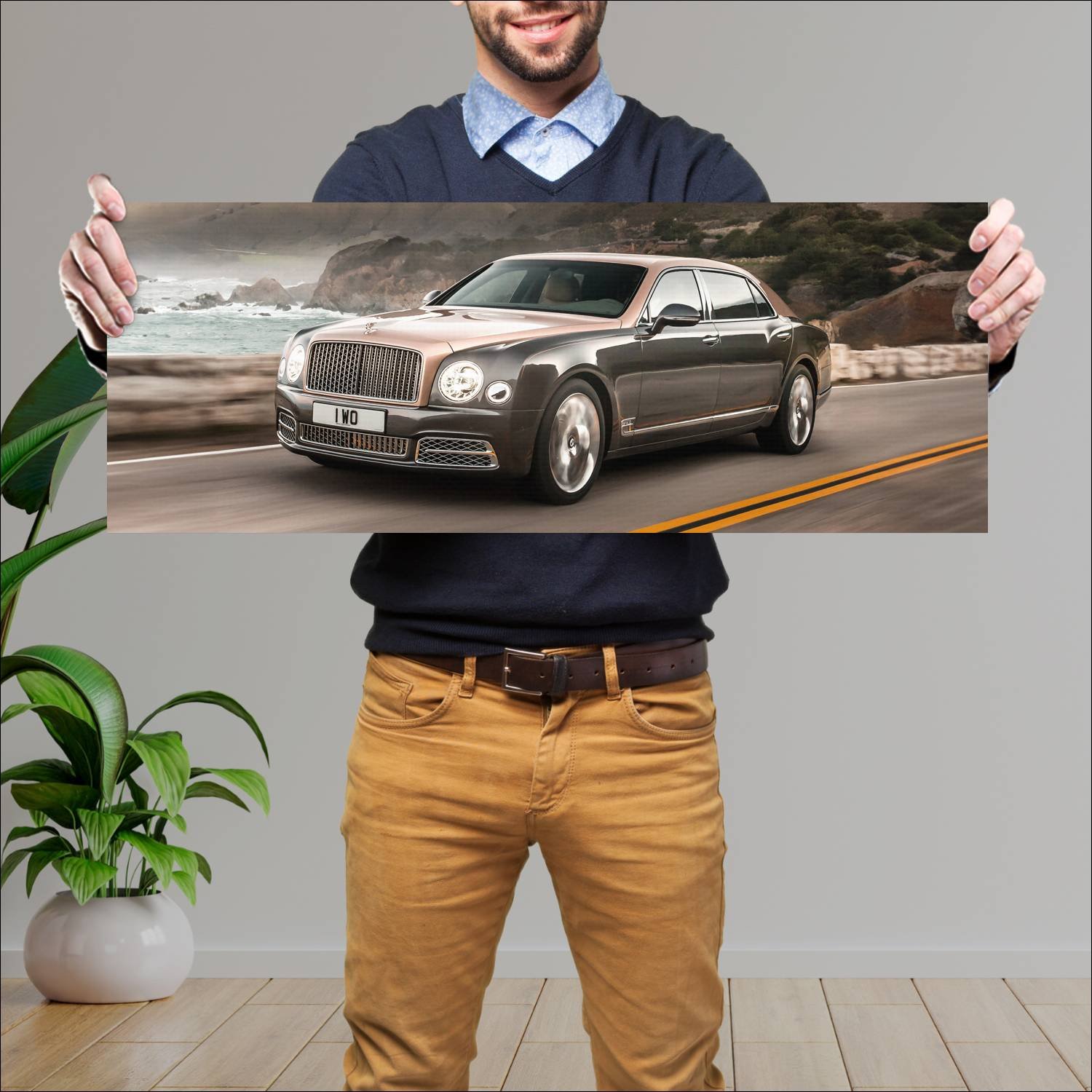 Cuadro grande 30x80cm 2016 bentley mulsanne extend 279 Bentley