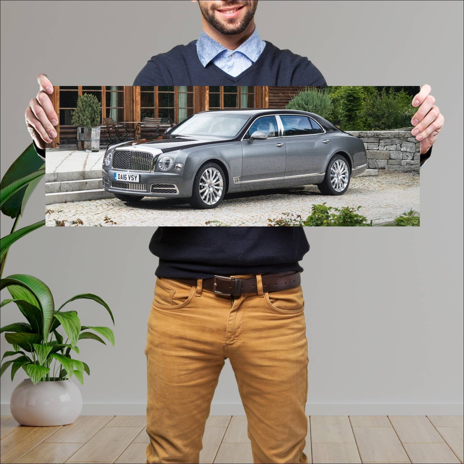 Cuadro grande 30x80cm 2016 bentley mulsanne extend 281 Bentley