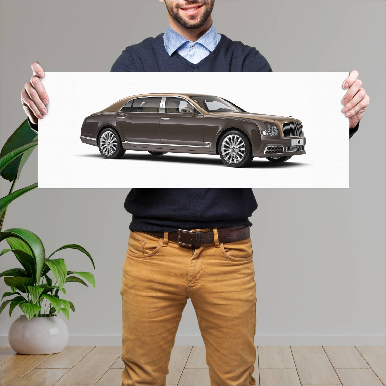 Cuadro grande 30x80cm 2016 bentley mulsanne extend 283 Bentley